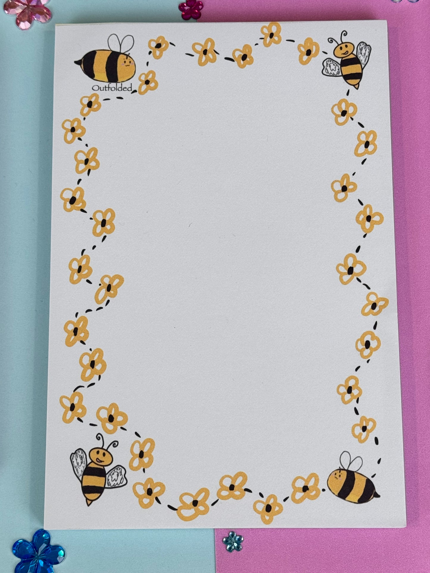 Bumblebee Buzzing Cuties 4x6 Inch 50 Page Notepad