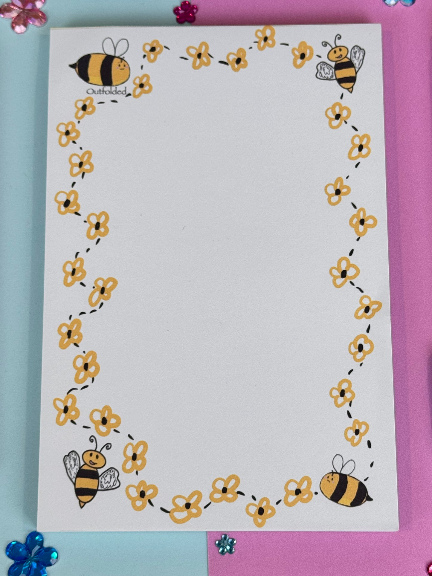 Bumblebee Buzzing Cuties 4x6 Inch 50 Page Notepad