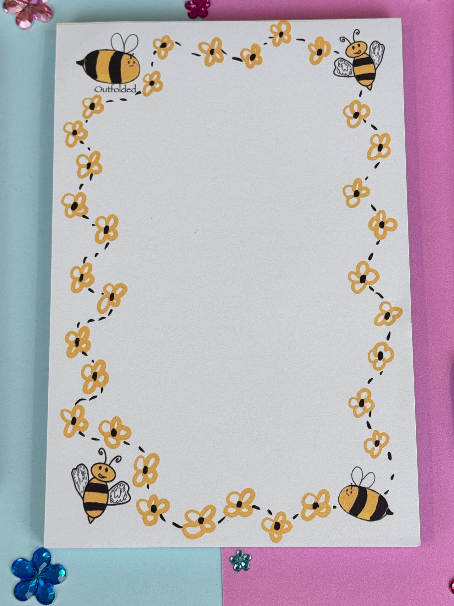 Bumblebee Buzzing Cuties 4x6 Inch 50 Page Notepad