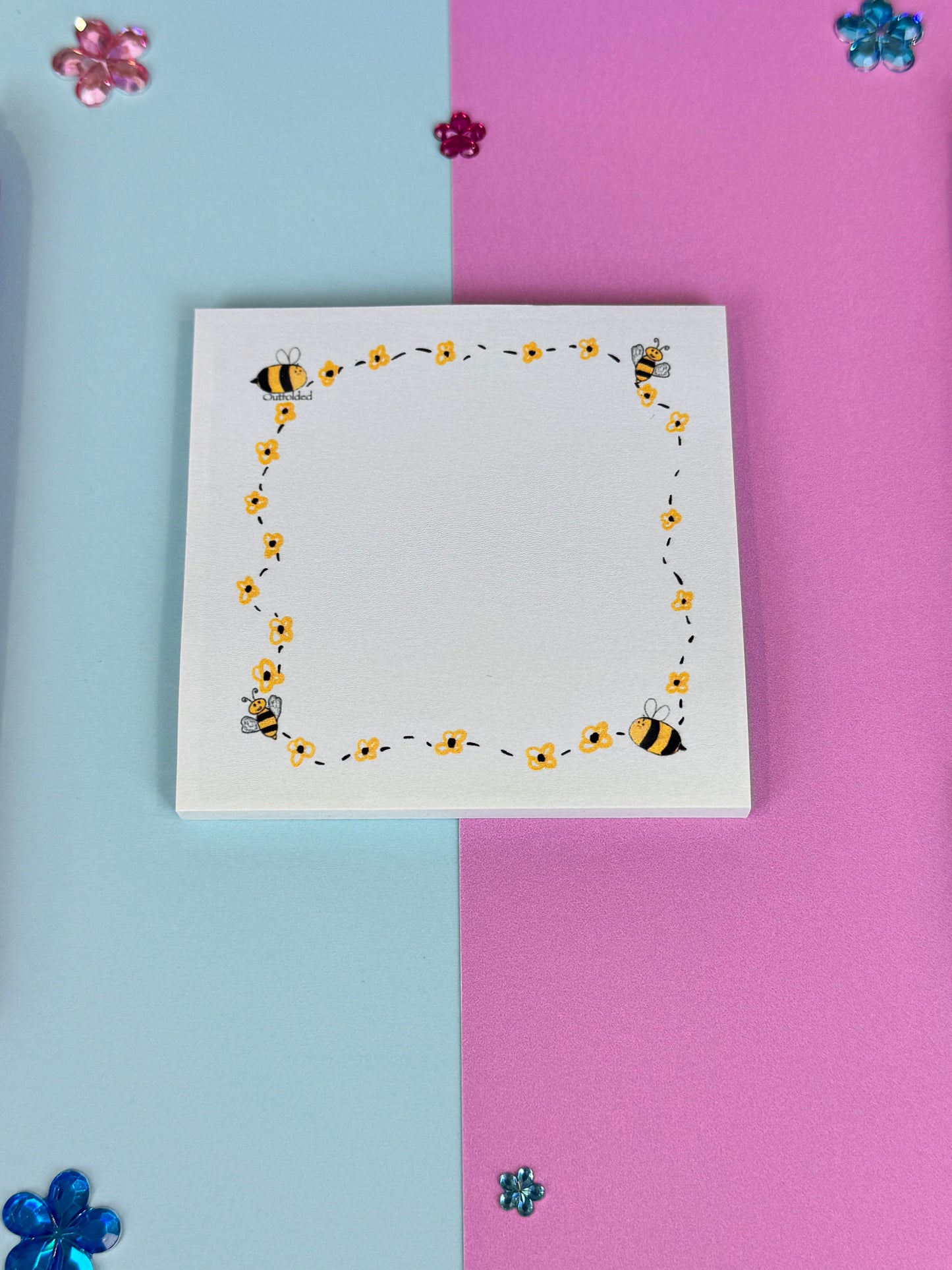 Buzzing Round The Block Bumblebee Sticky Notes