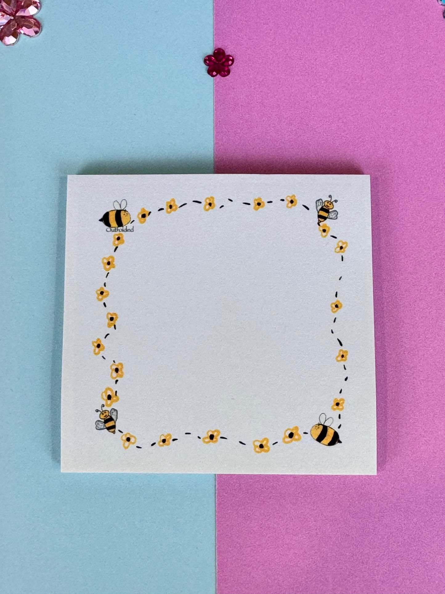 Buzzing Round The Block Bumblebee Sticky Notes B-Grade