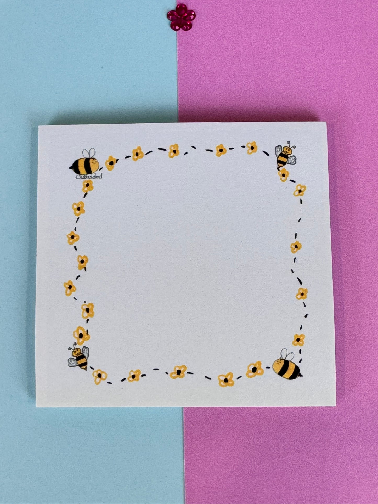 Buzzing Round The Block Bumblebee Sticky Notes B-Grade