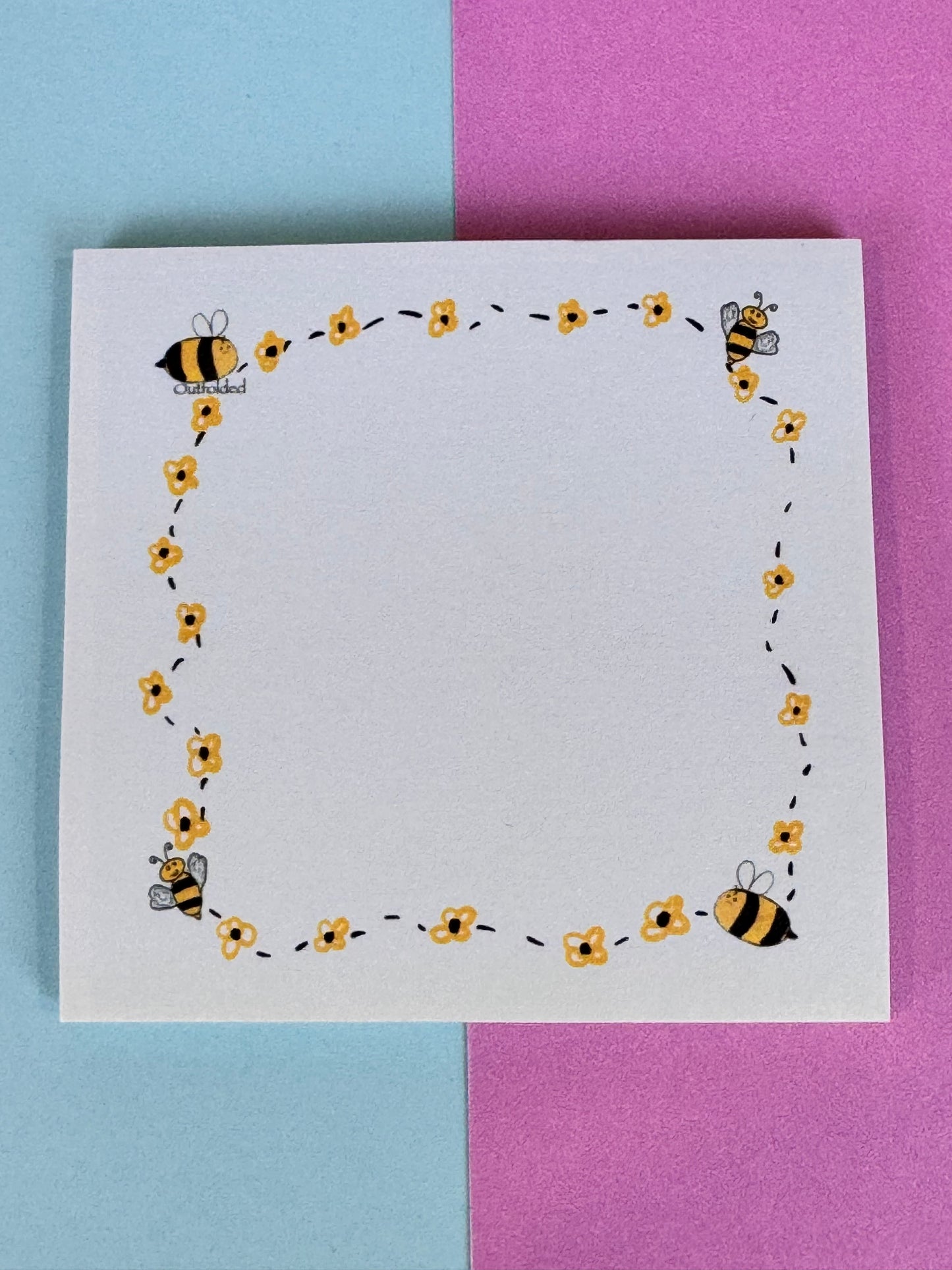 Buzzing Round The Block Bumblebee Sticky Notes B-Grade