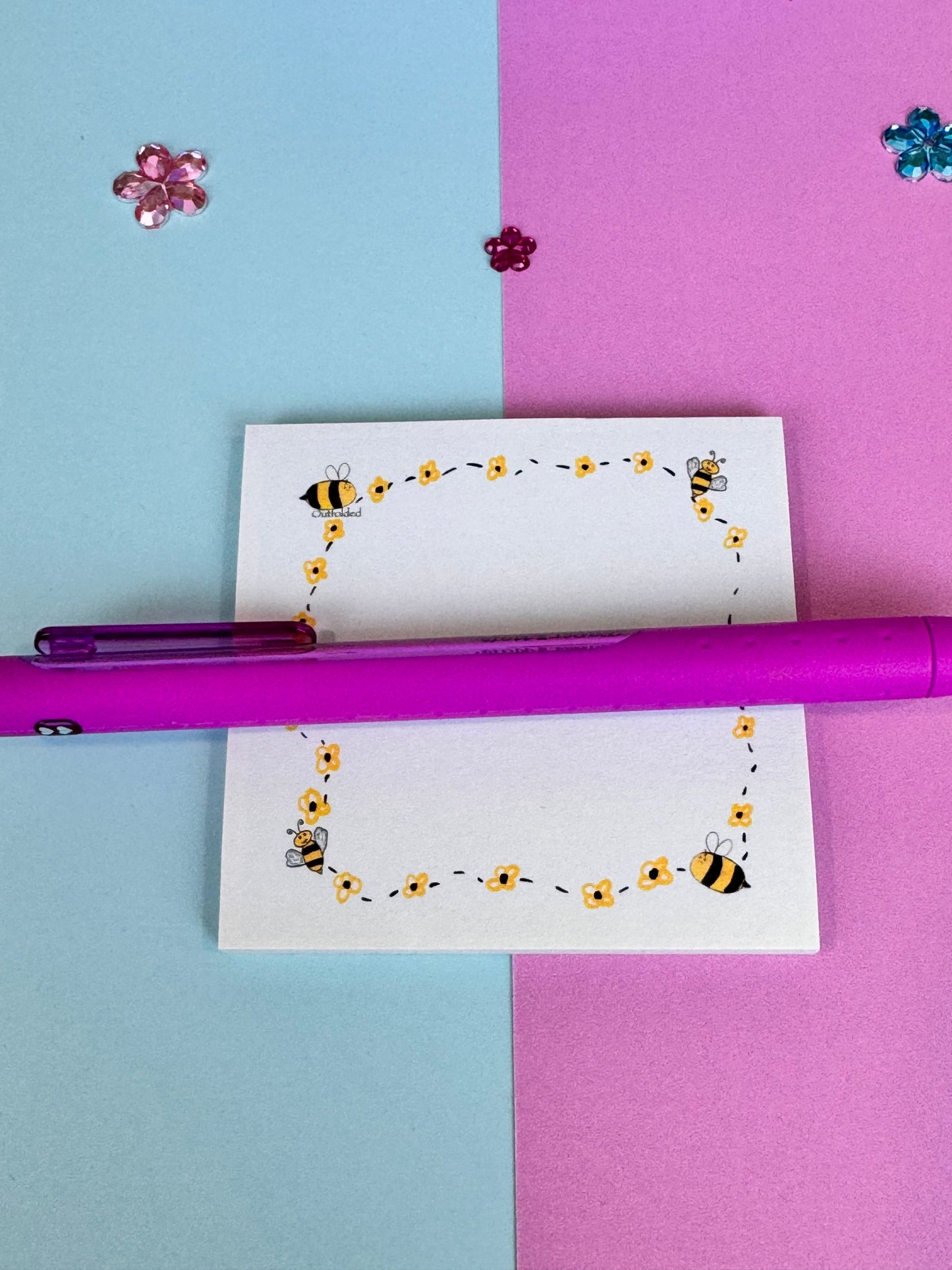 Buzzing Round The Block Bumblebee Sticky Notes B-Grade