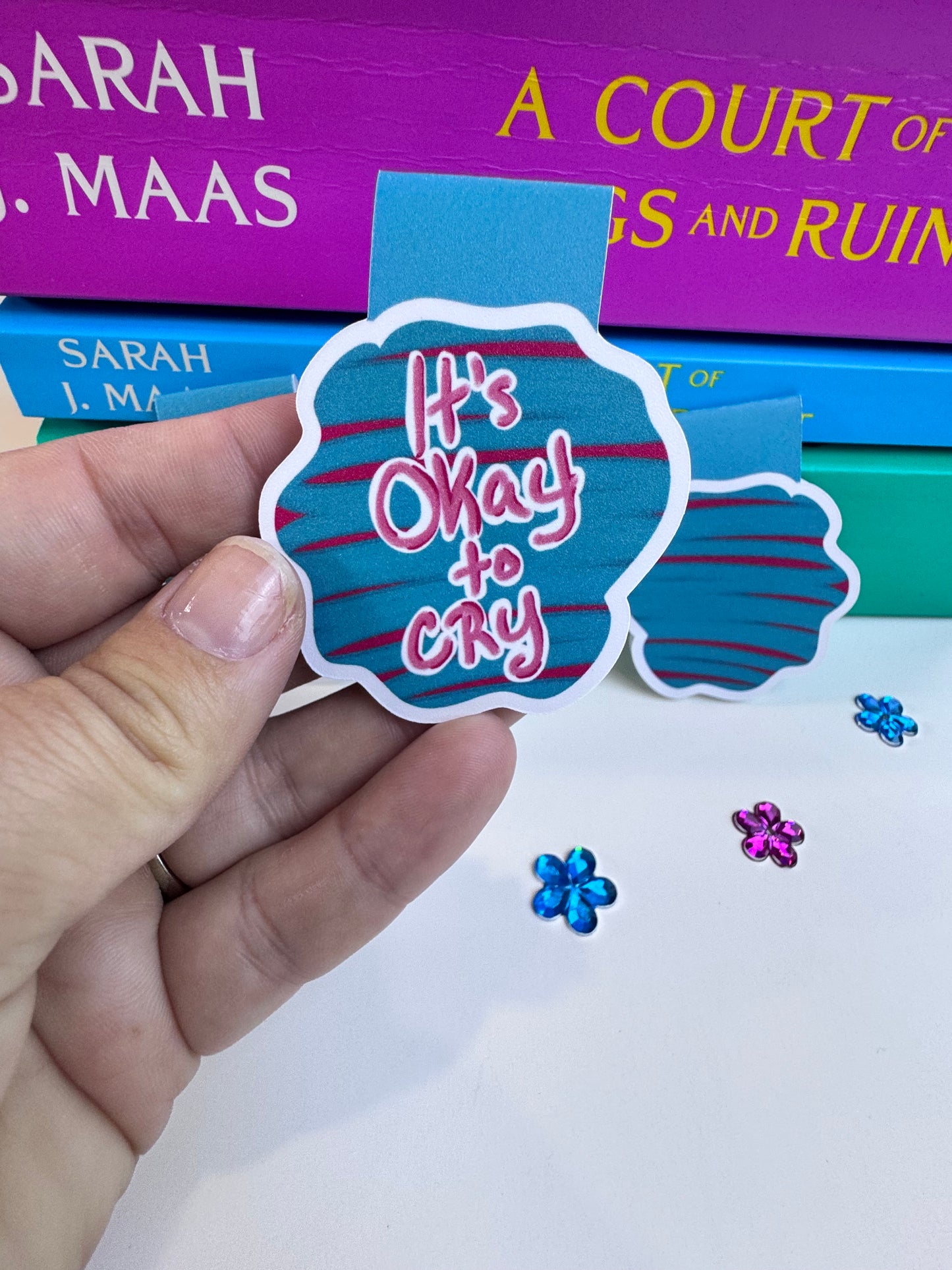 It's Okay To Cry Bookmark For Readers- Magnetic Bookmark- Mark Your Page
