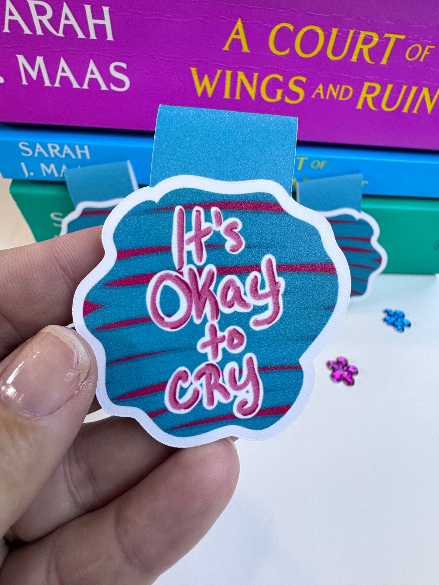 It's Okay To Cry Bookmark For Readers- Magnetic Bookmark- Mark Your Page
