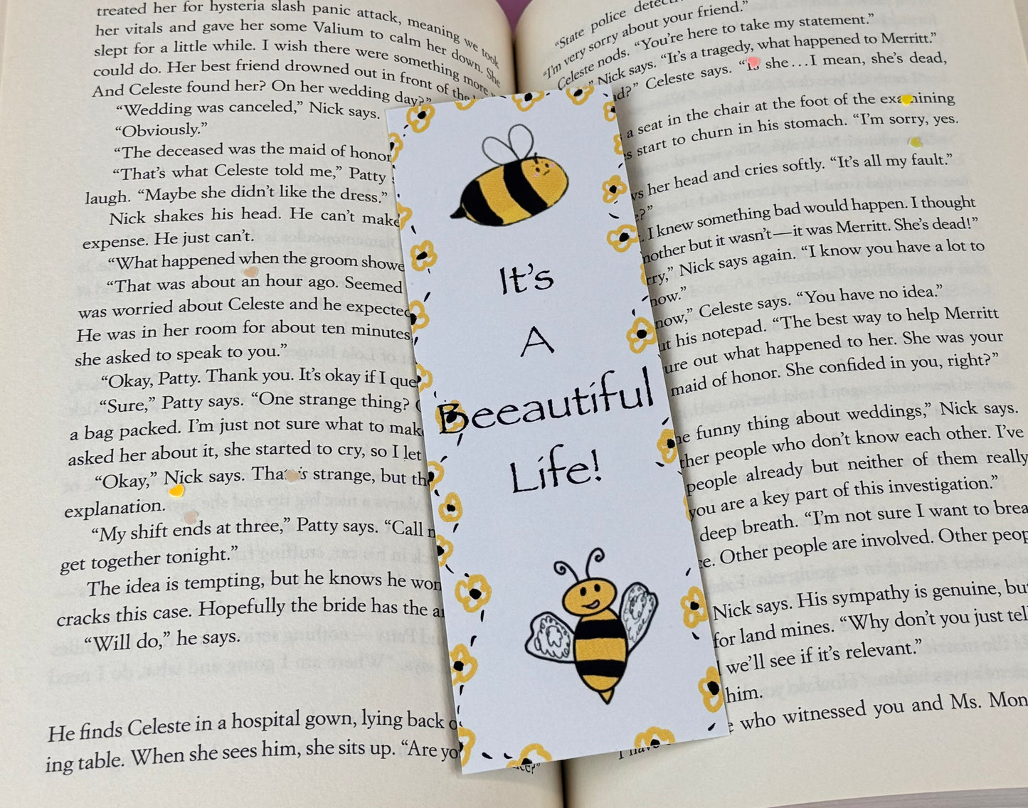 It's A Beeautiful Life Bumblebee Bookmark