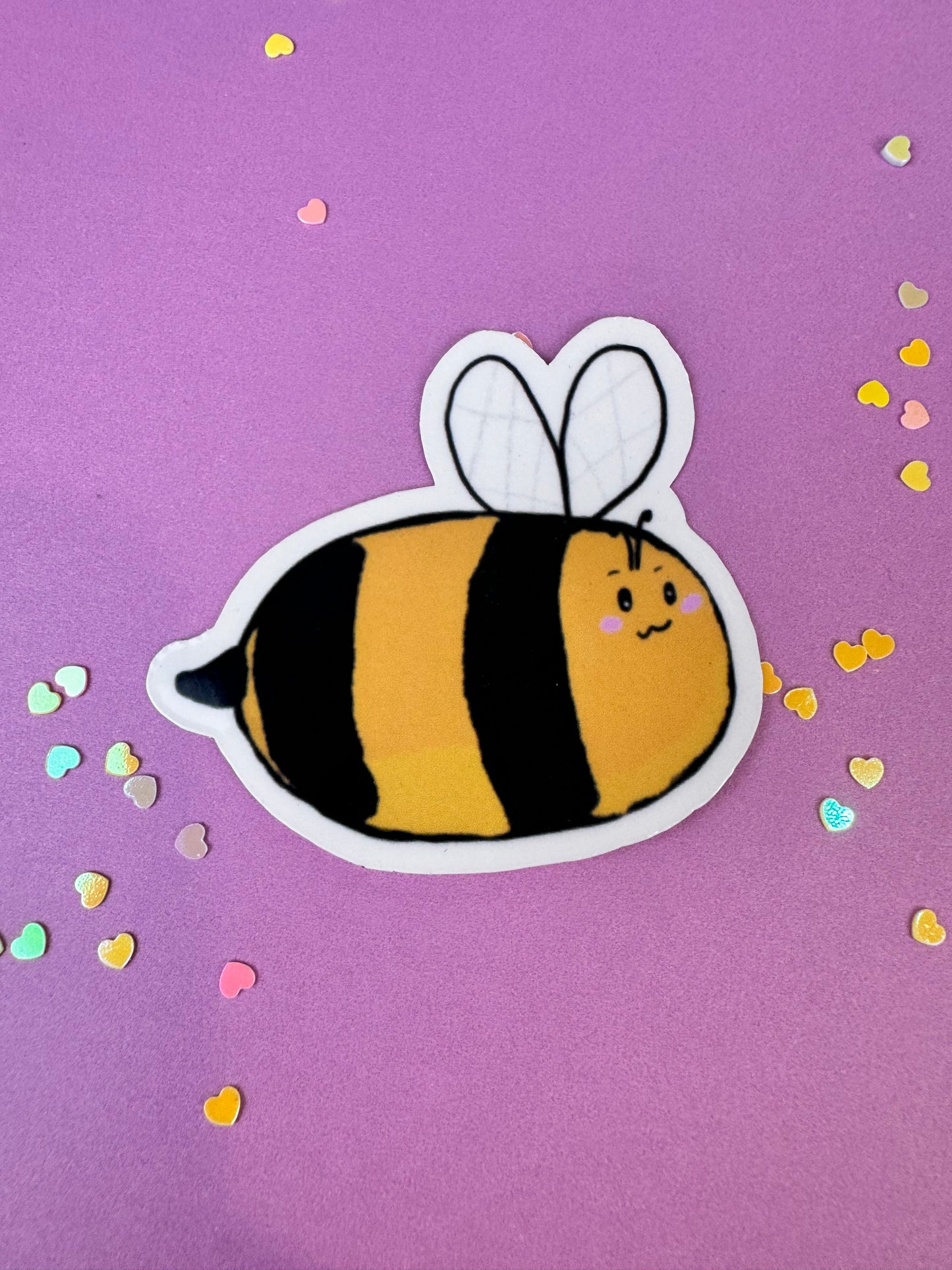 Bumblebee Honeybee Sticker Named Stewart, Die Cut 2.25 Inches, Matte or Laminated