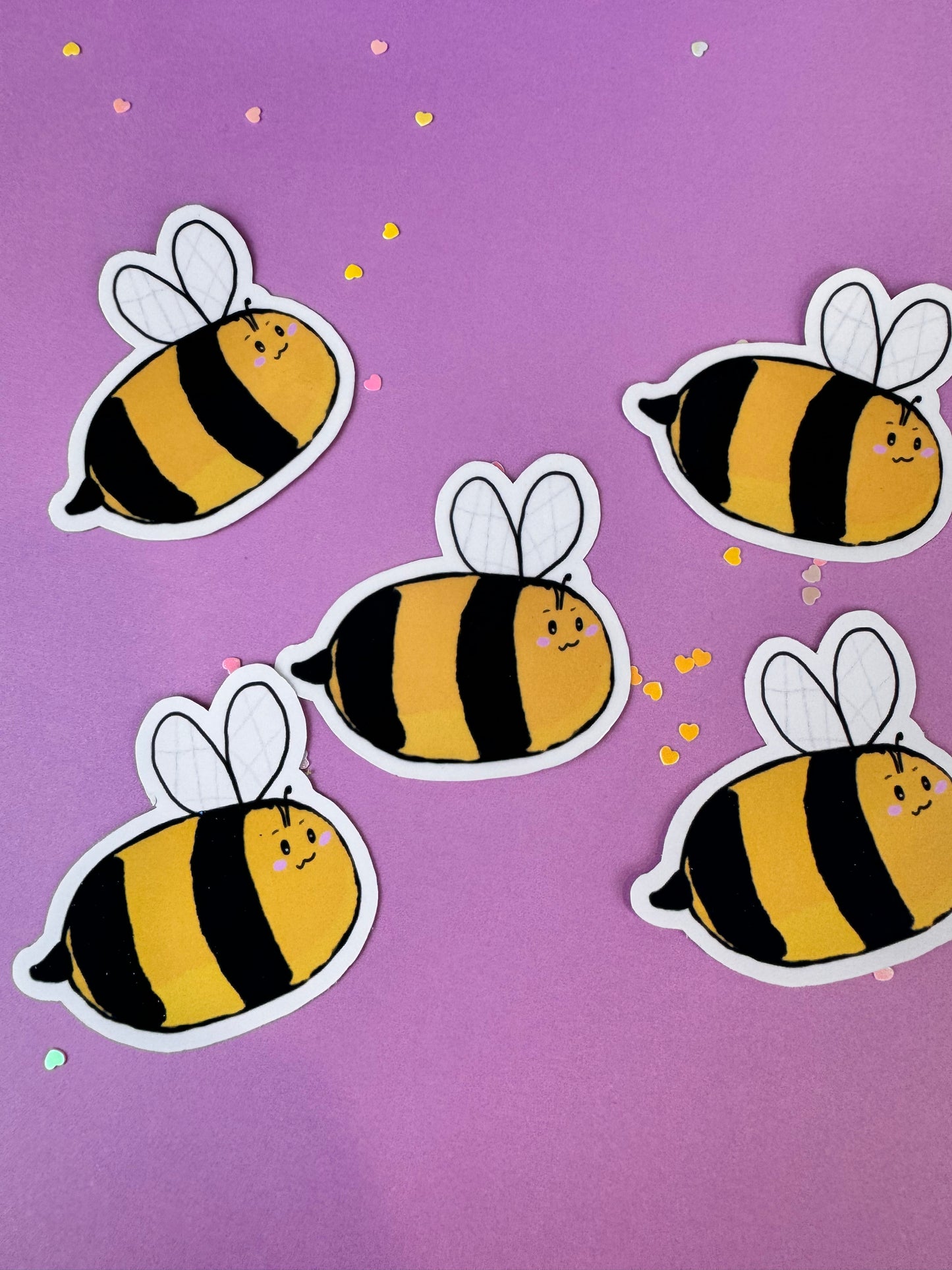 Bumblebee Honeybee Sticker Named Stewart, Die Cut 2.25 Inches, Matte or Laminated