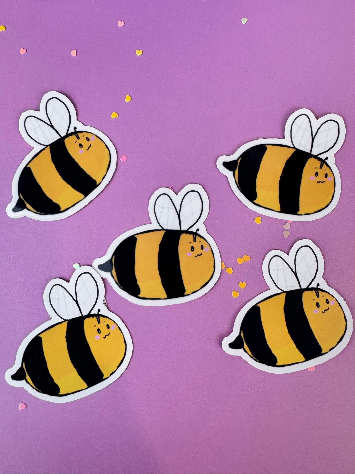 Bumblebee Honeybee Sticker Named Stewart, Die Cut 2.25 Inches, Matte or Laminated