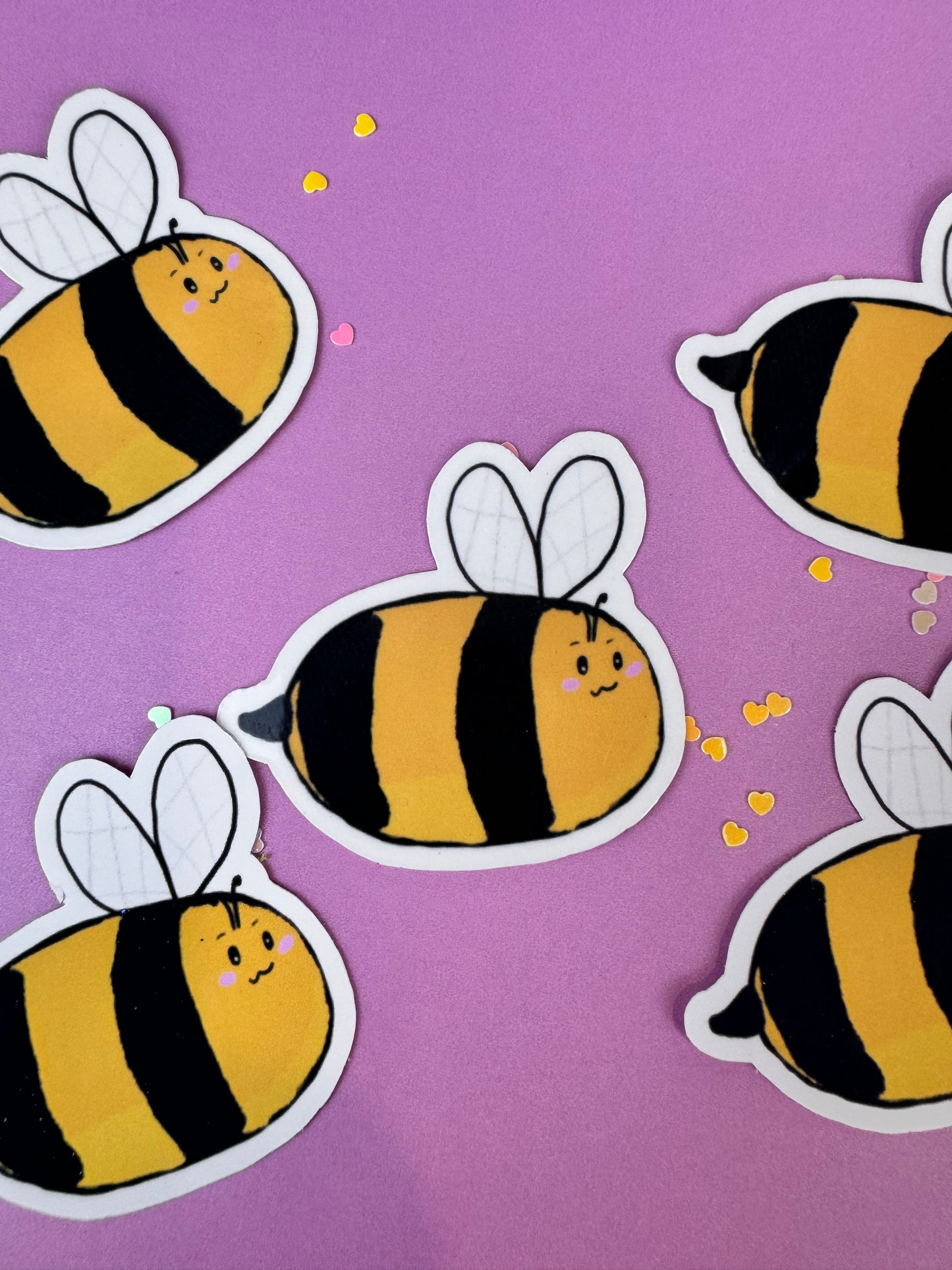 Bumblebee Honeybee Sticker Named Stewart, Die Cut 2.25 Inches, Matte or Laminated