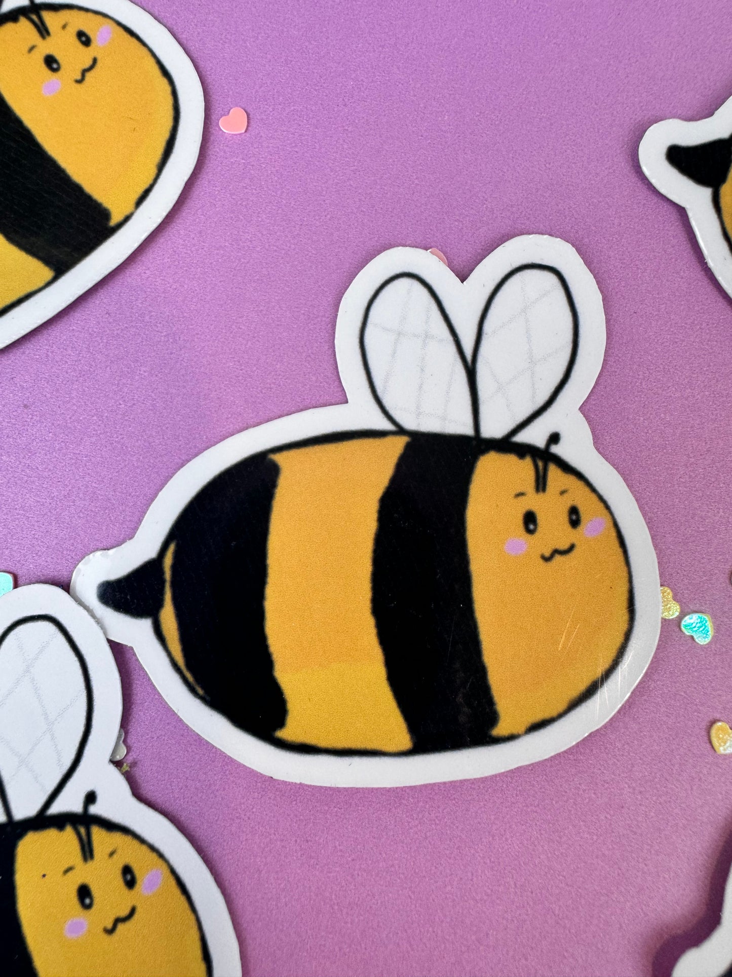 Bumblebee Honeybee Sticker Named Stewart, Die Cut 2.25 Inches, Matte or Laminated