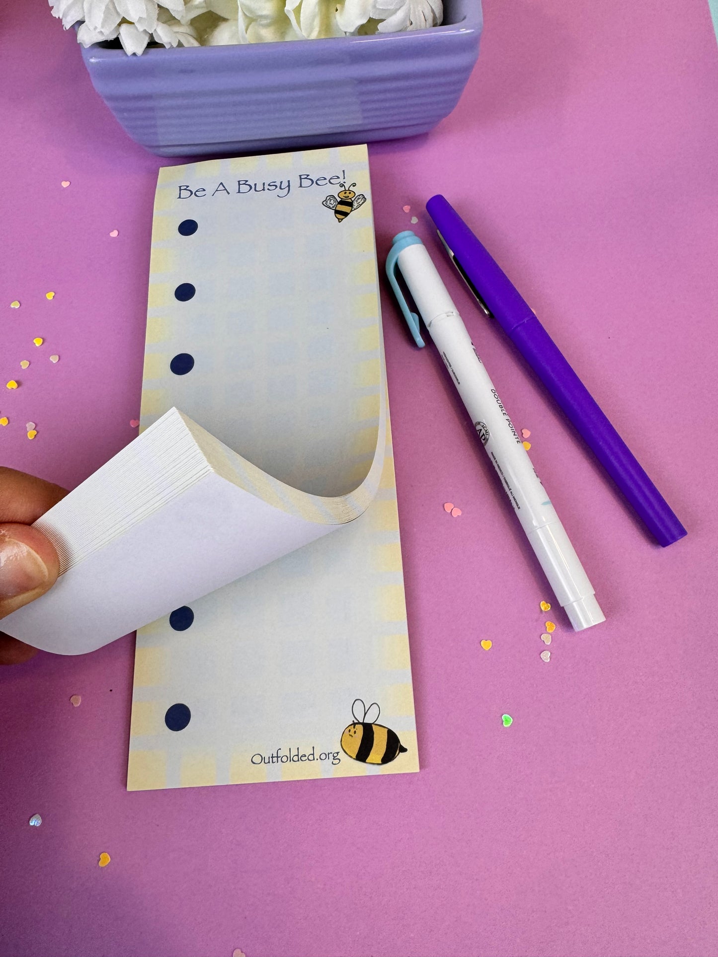Be a Busy Bee To-do List Notepad, 3x8 Inches with 50 Pages