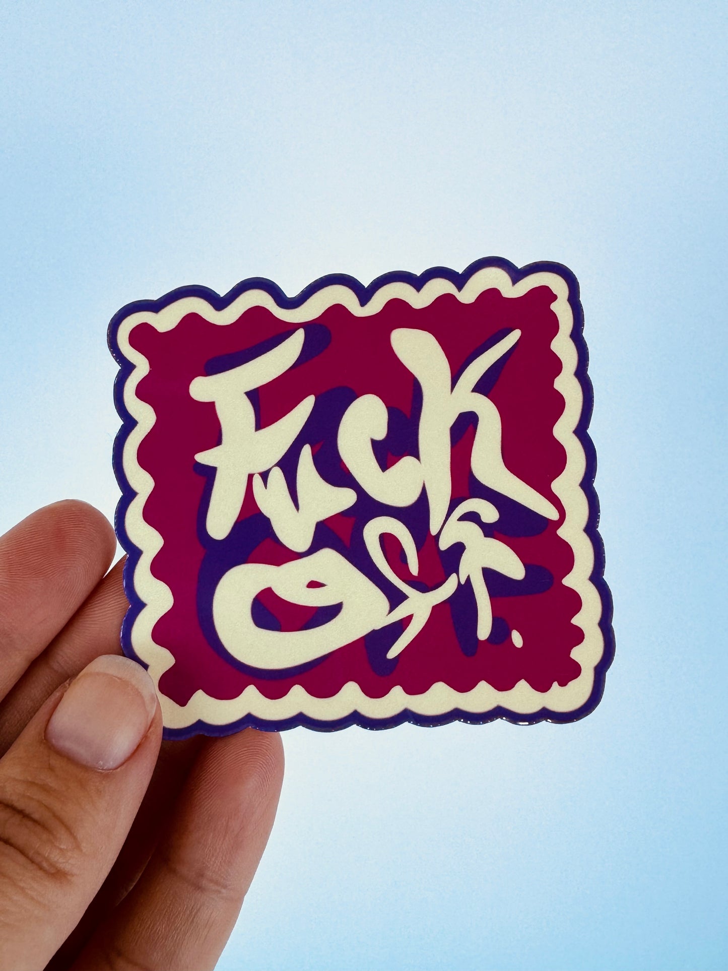 Adult Humor Sticker: Fuck Off Laminated Vinyl Sticker