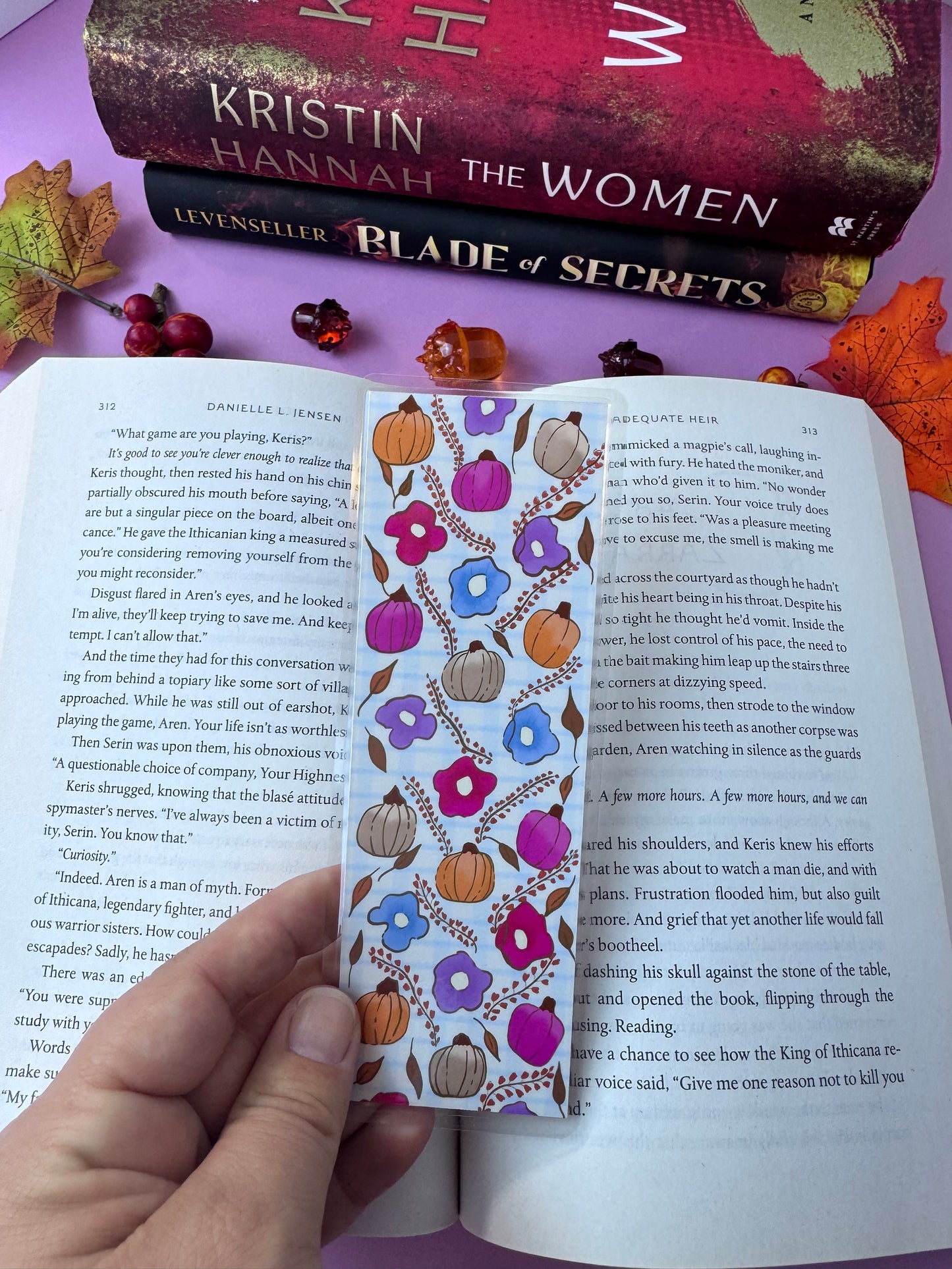 Crisp Fall Days Bookmark Set or Individual: 2x6 Inches, Hand Drawn and Laminated