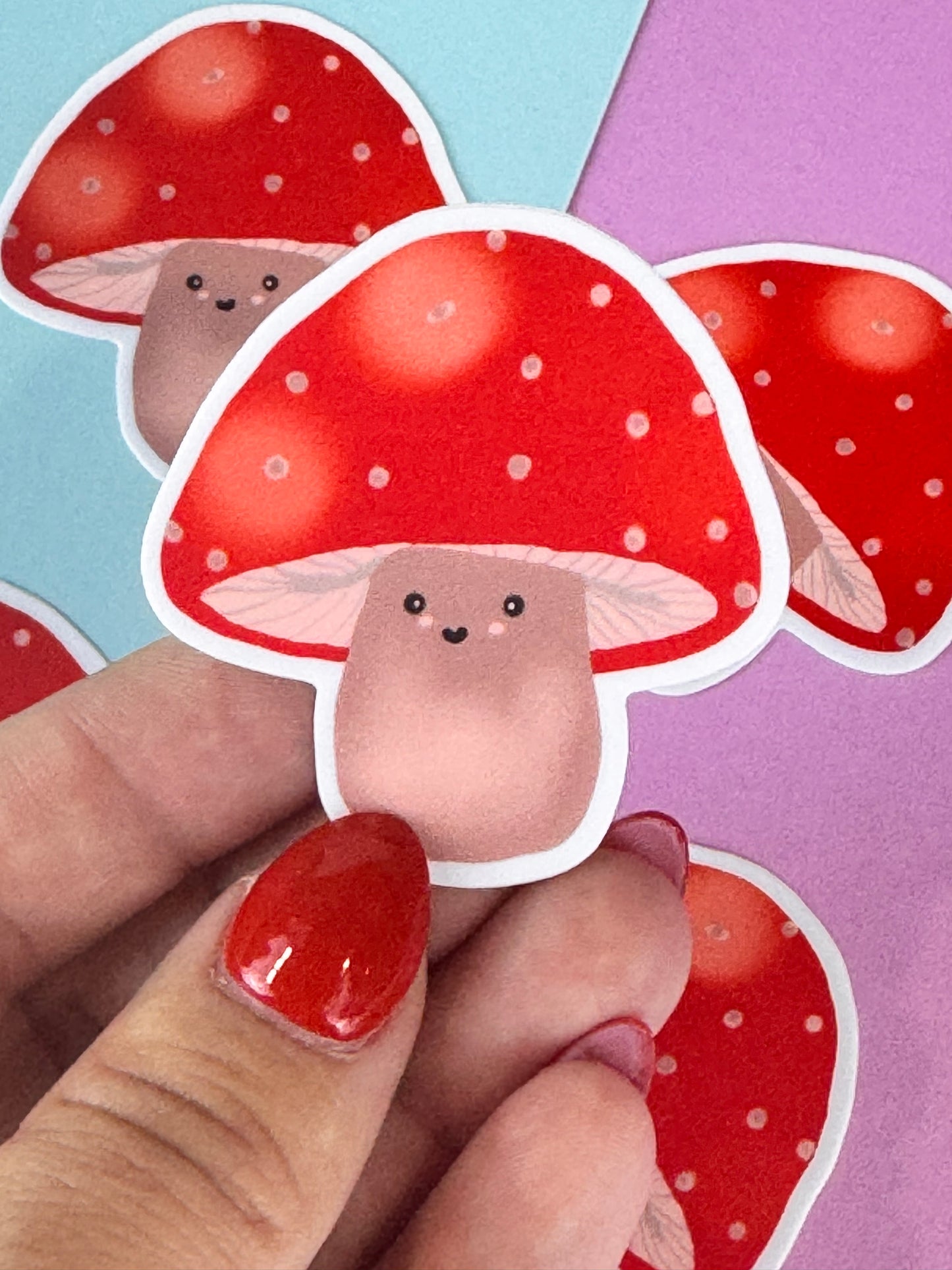 Timmy The Kawaii Cute Mushroom Die Cut Sticker, Fall Planner Stickers, 2 Inch