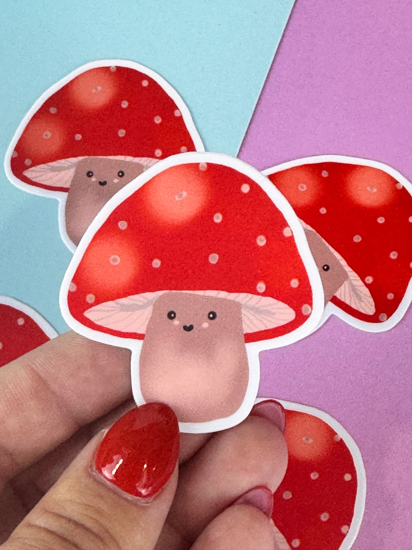 Timmy The Kawaii Cute Mushroom Die Cut Sticker, Fall Planner Stickers, 2 Inch