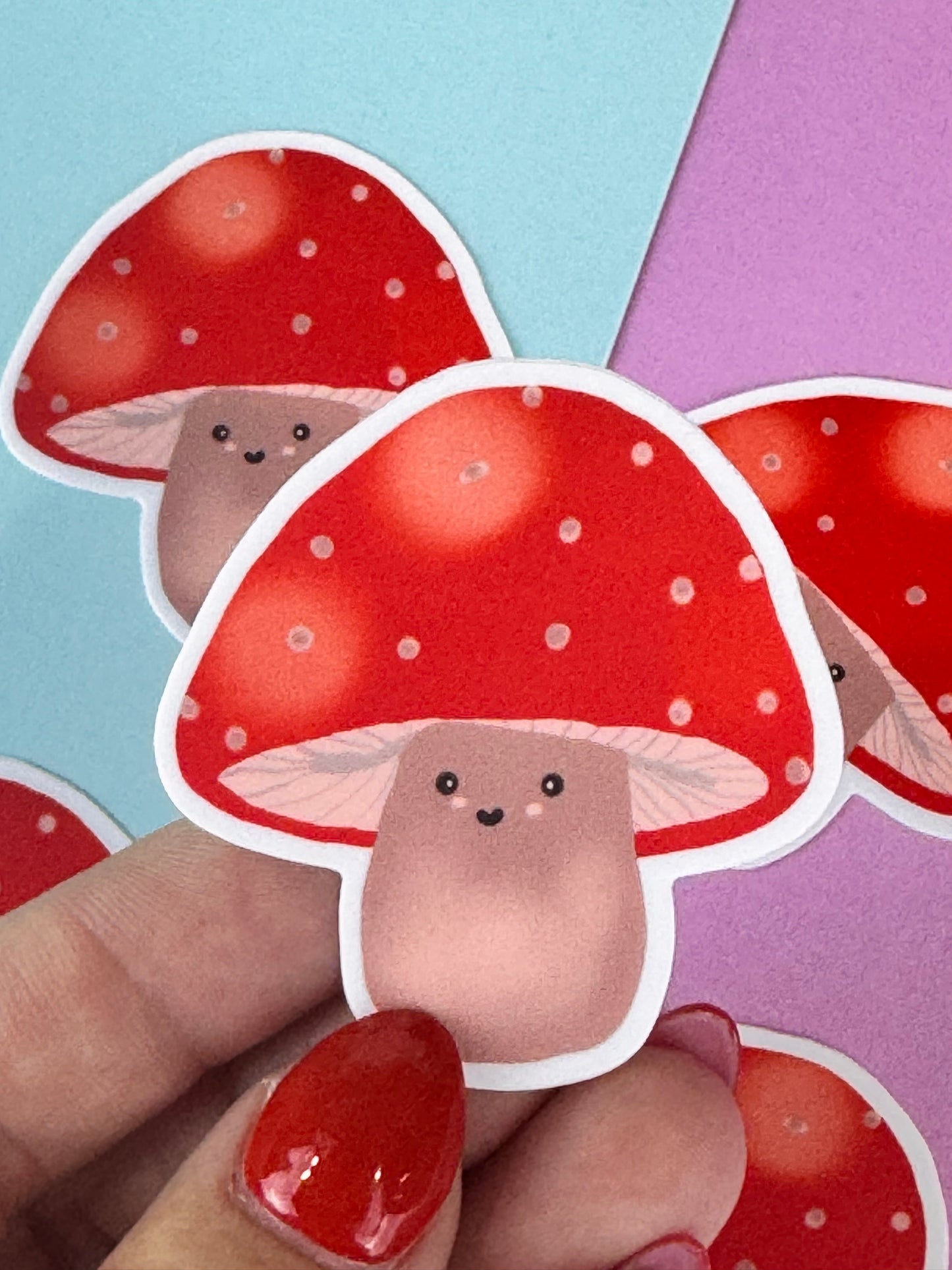Timmy The Kawaii Cute Mushroom Die Cut Sticker, Fall Planner Stickers, 2 Inch