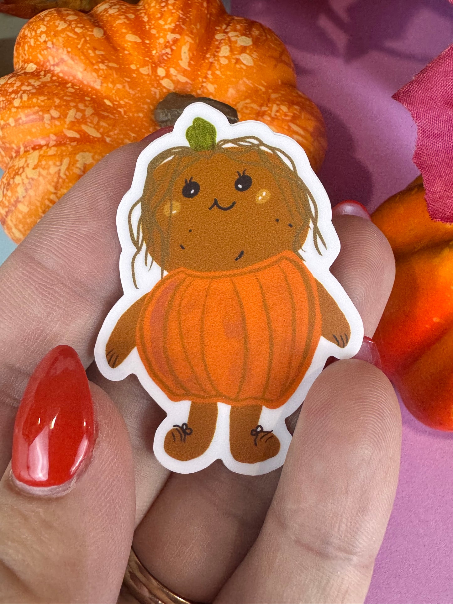 Patch The Spud-Pumpkin Die Cut Sticker, Fall Planner Stickers, 2 Inch