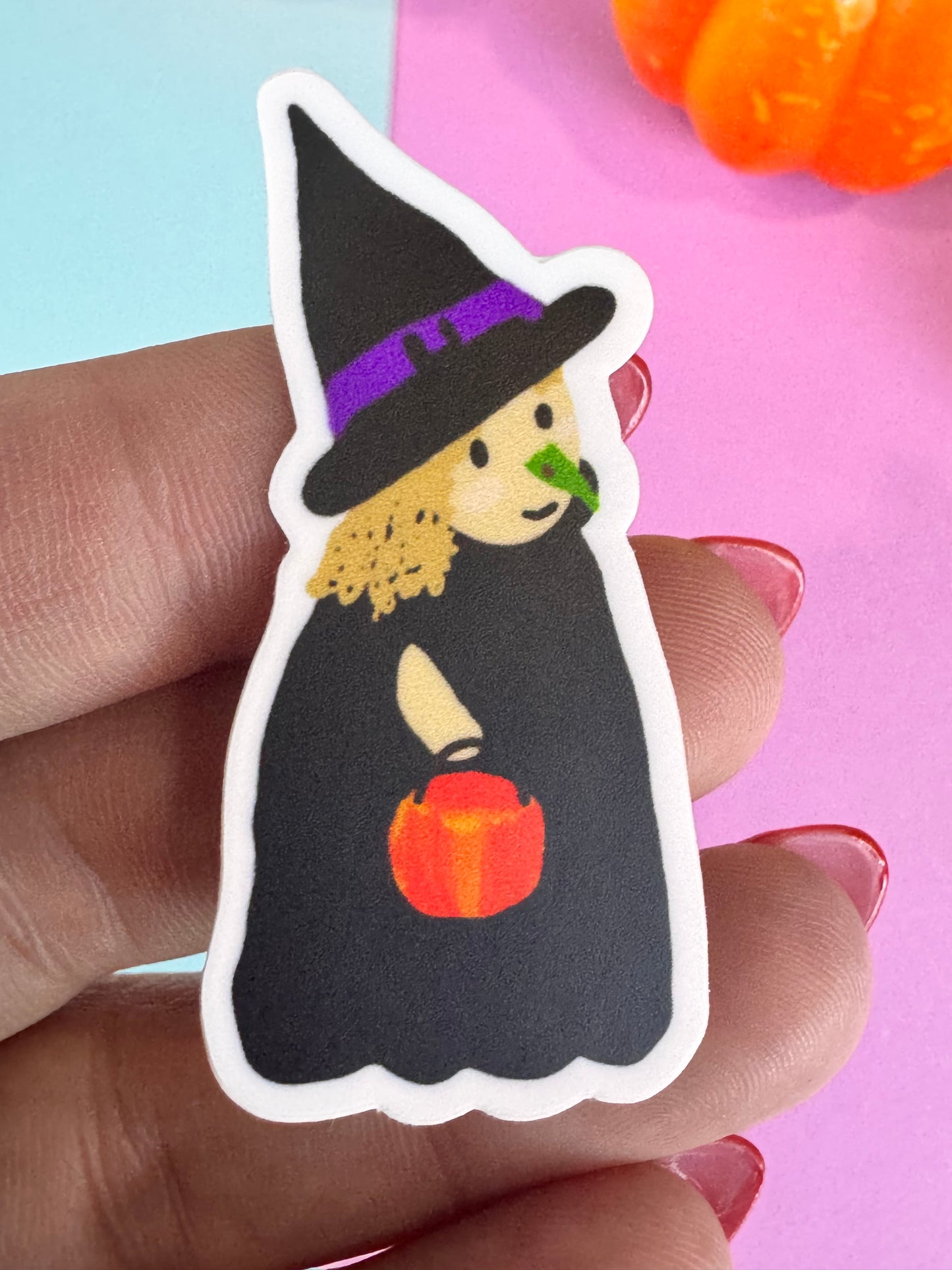 Marcy The Adorable Witch Die Cut Sticker, Fall Planner Stickers, 2 Inch