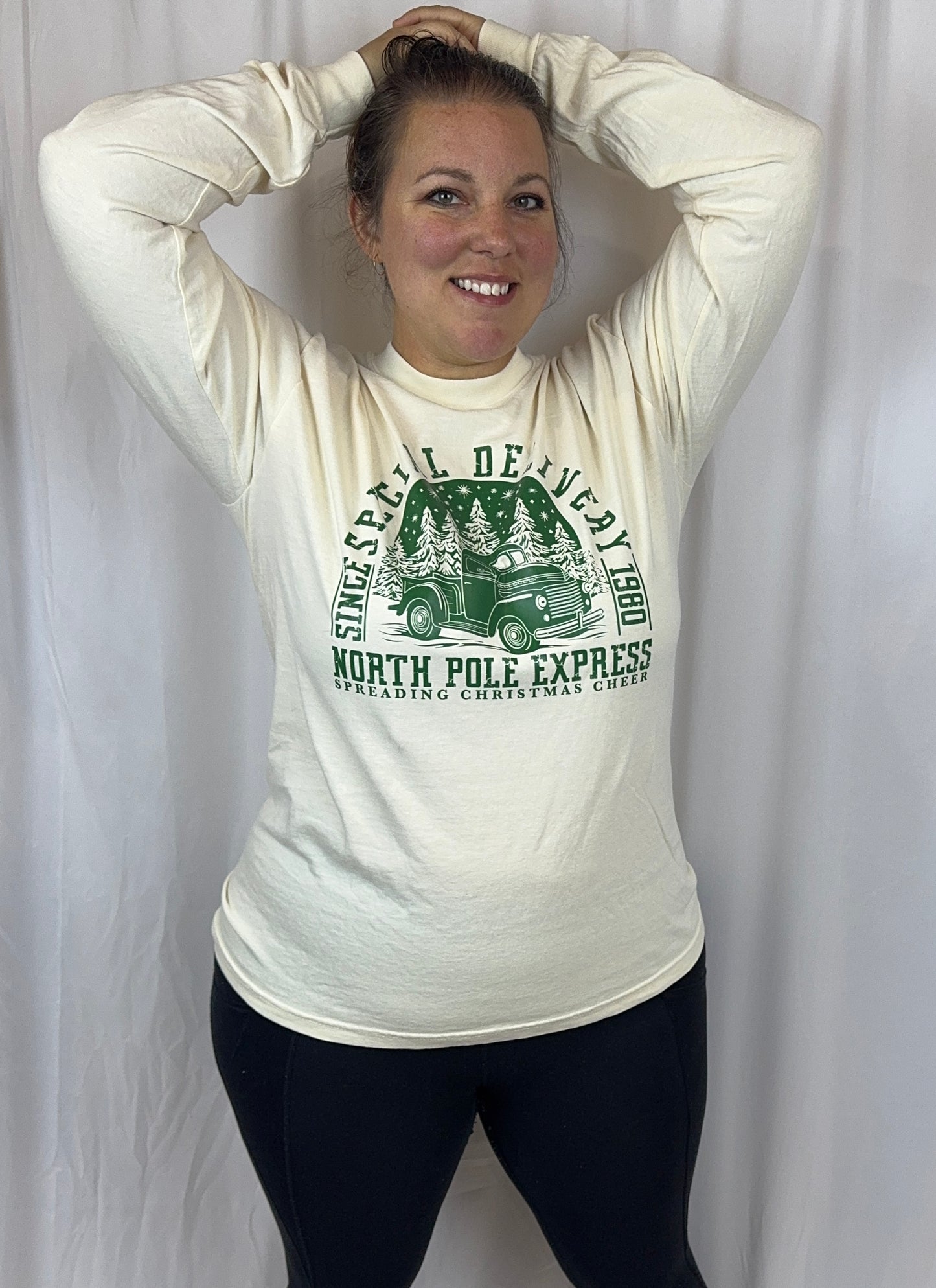 Christmas Long Sleeve T-shirt, Classic Truck, Special Delivery, Comfort Colors Tee, North Pole Express, Holiday Apparel, Seasonal Tops
