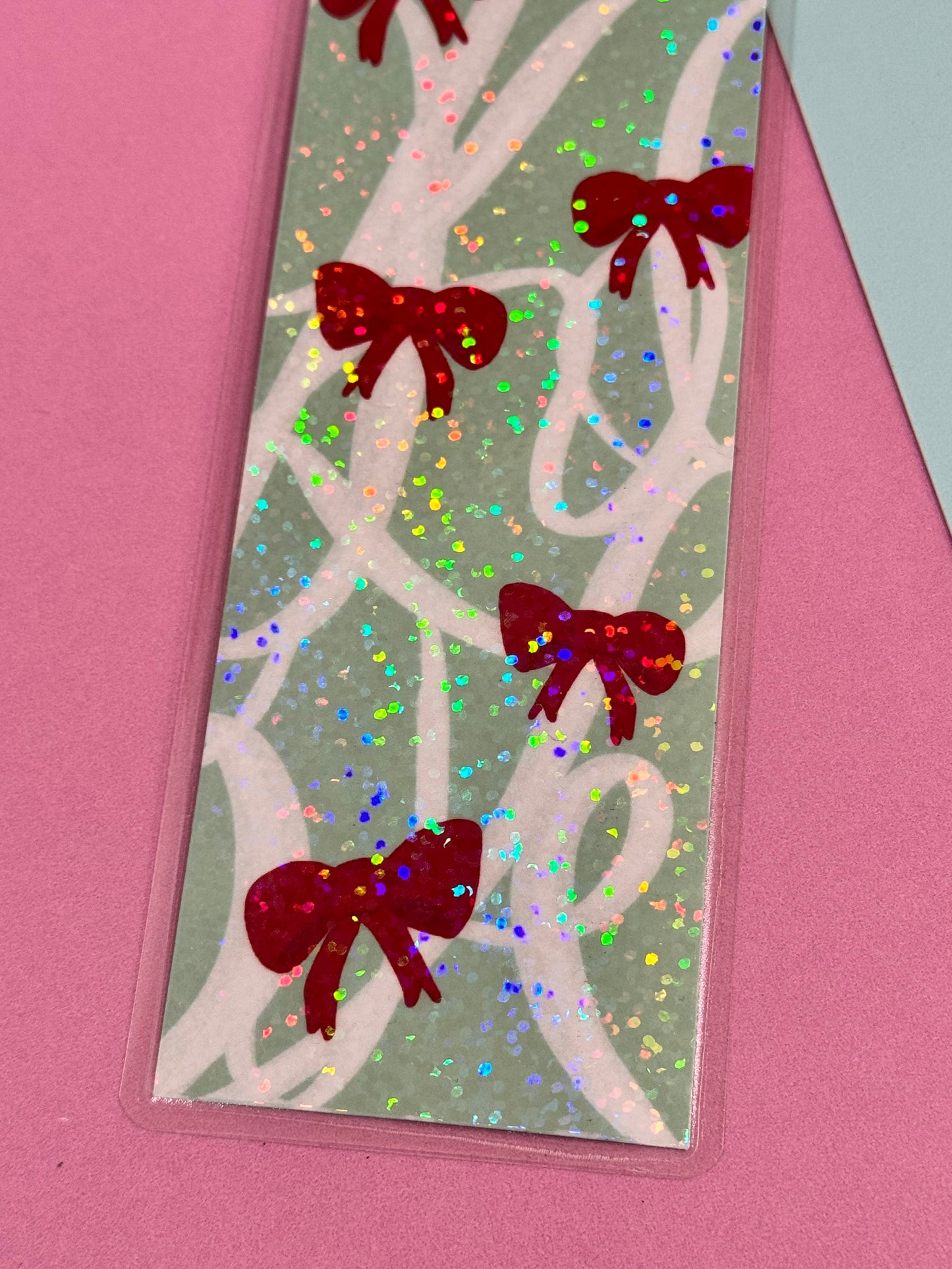 Red Bows Bookmark | Girly Bookmark | Bow Aesthetic Theme | Coquette Bookish Merch | Romance Reader