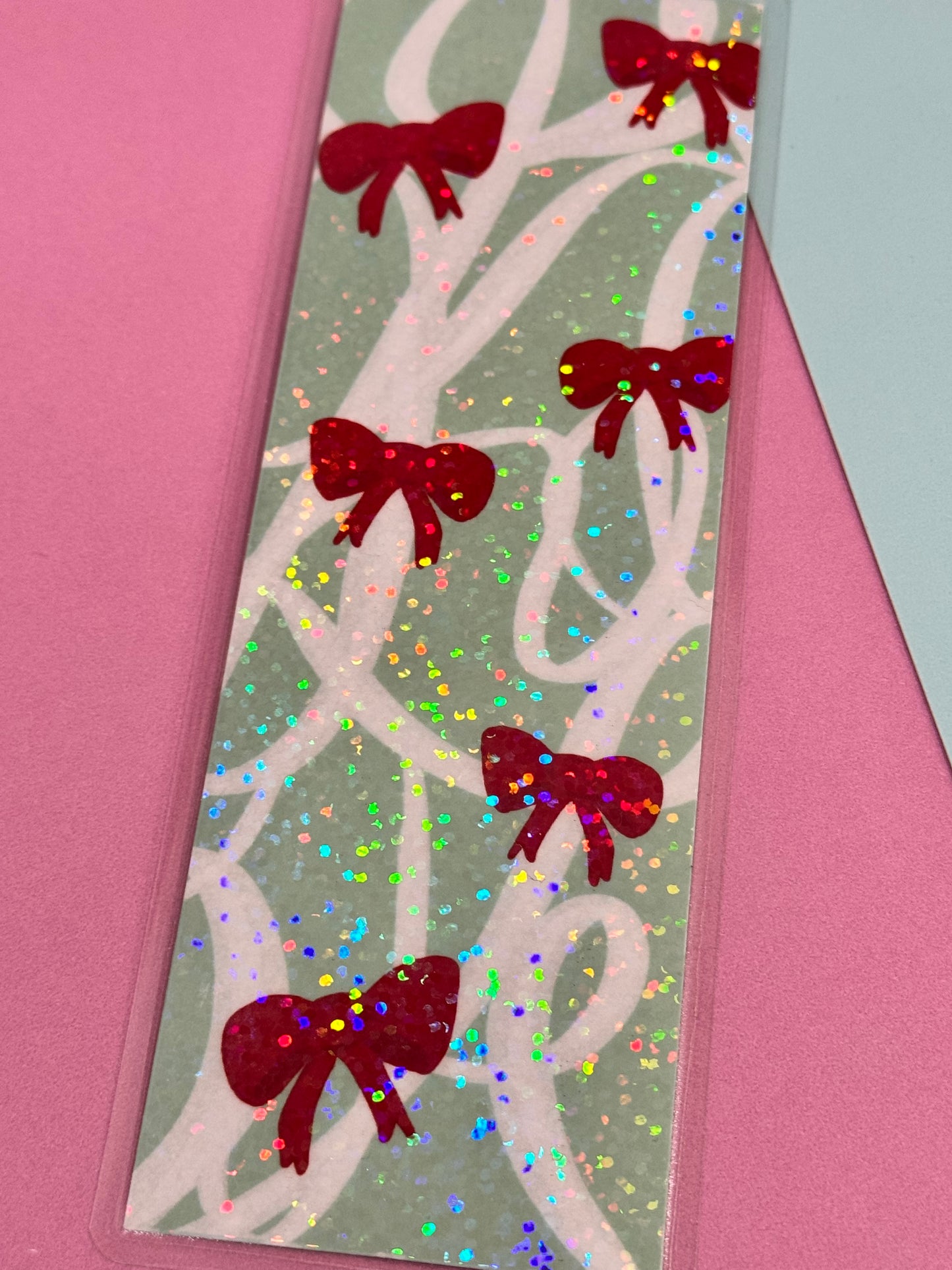 Red Bows Bookmark | Girly Bookmark | Bow Aesthetic Theme | Coquette Bookish Merch | Romance Reader