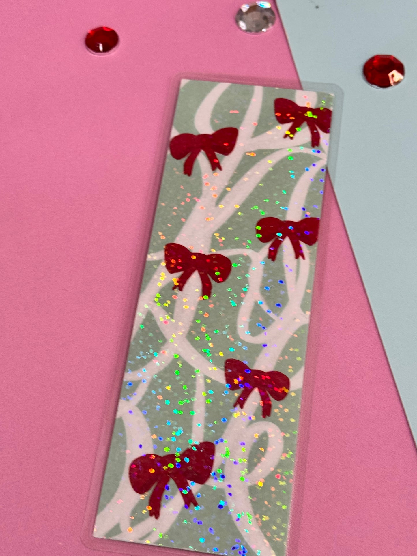 Red Bows Bookmark | Girly Bookmark | Bow Aesthetic Theme | Coquette Bookish Merch | Romance Reader