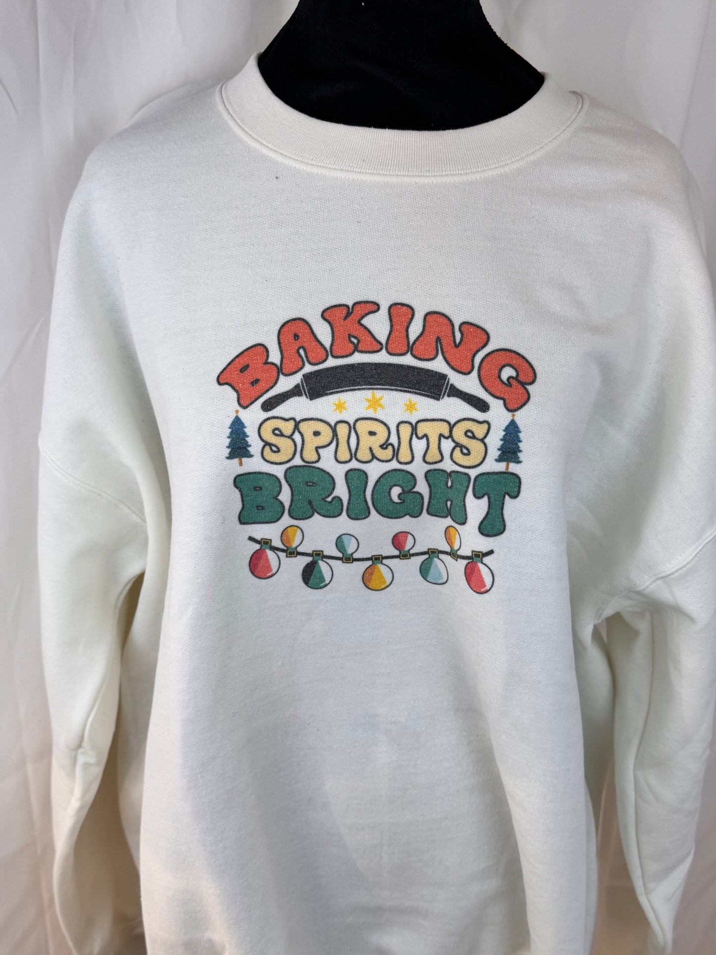 Baking Spirits Bright Holiday Sweatshirt, Sublimated Christmas Shirt