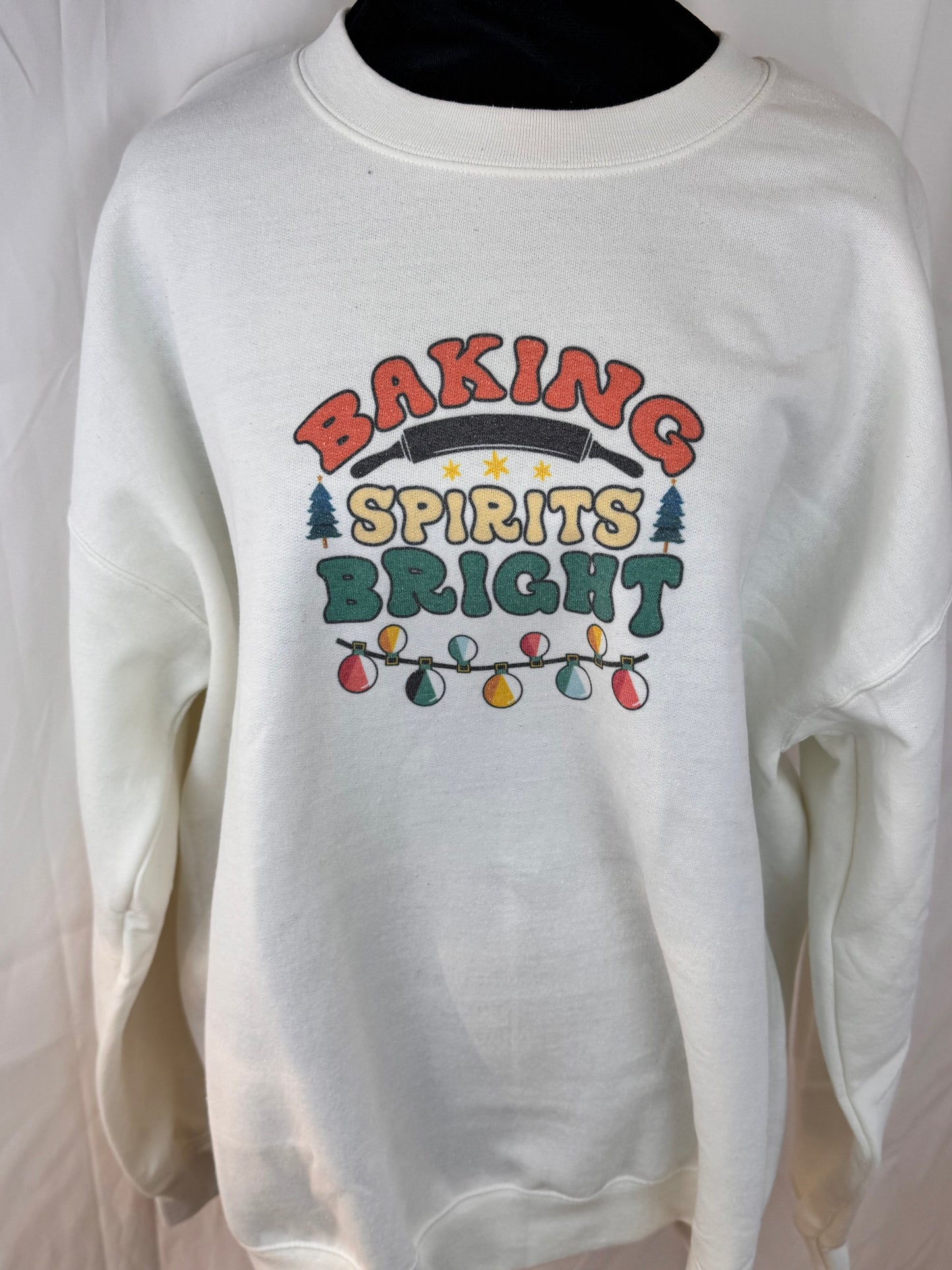 Baking Spirits Bright Holiday Sweatshirt, Sublimated Christmas Shirt