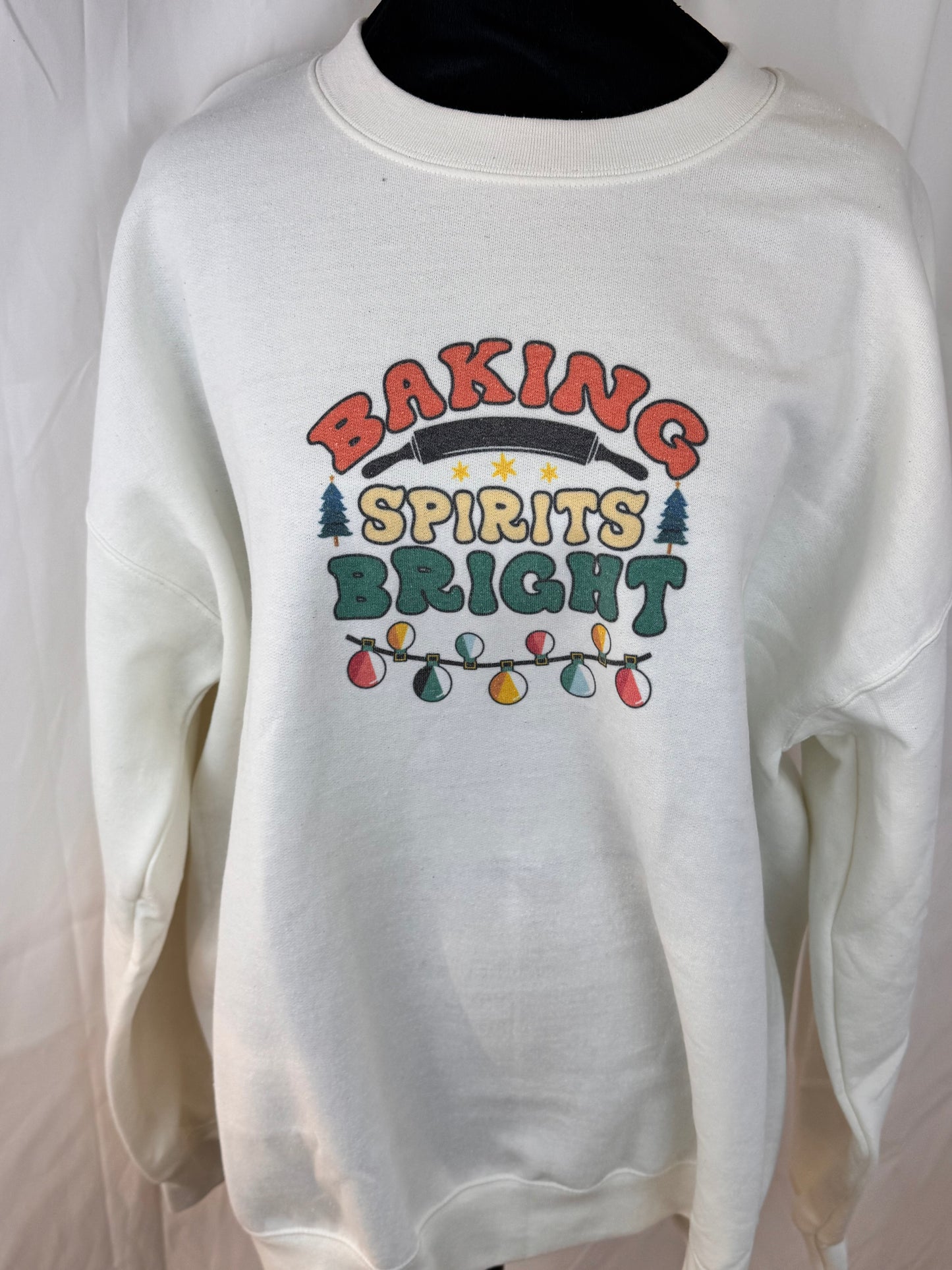 Baking Spirits Bright Holiday Sweatshirt, Sublimated Christmas Shirt