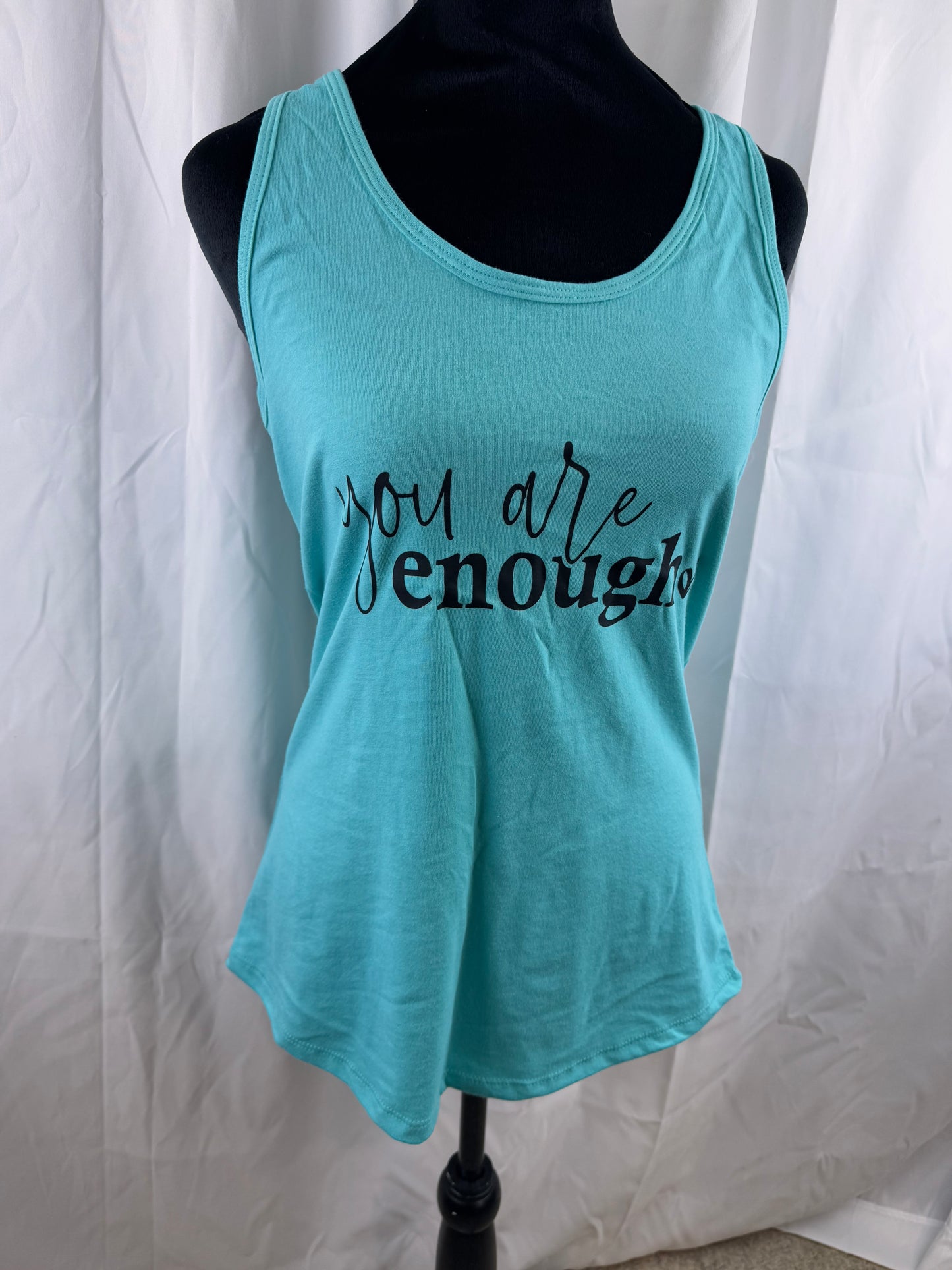 You Are Enough Motivational Racerback Workout Tank Top