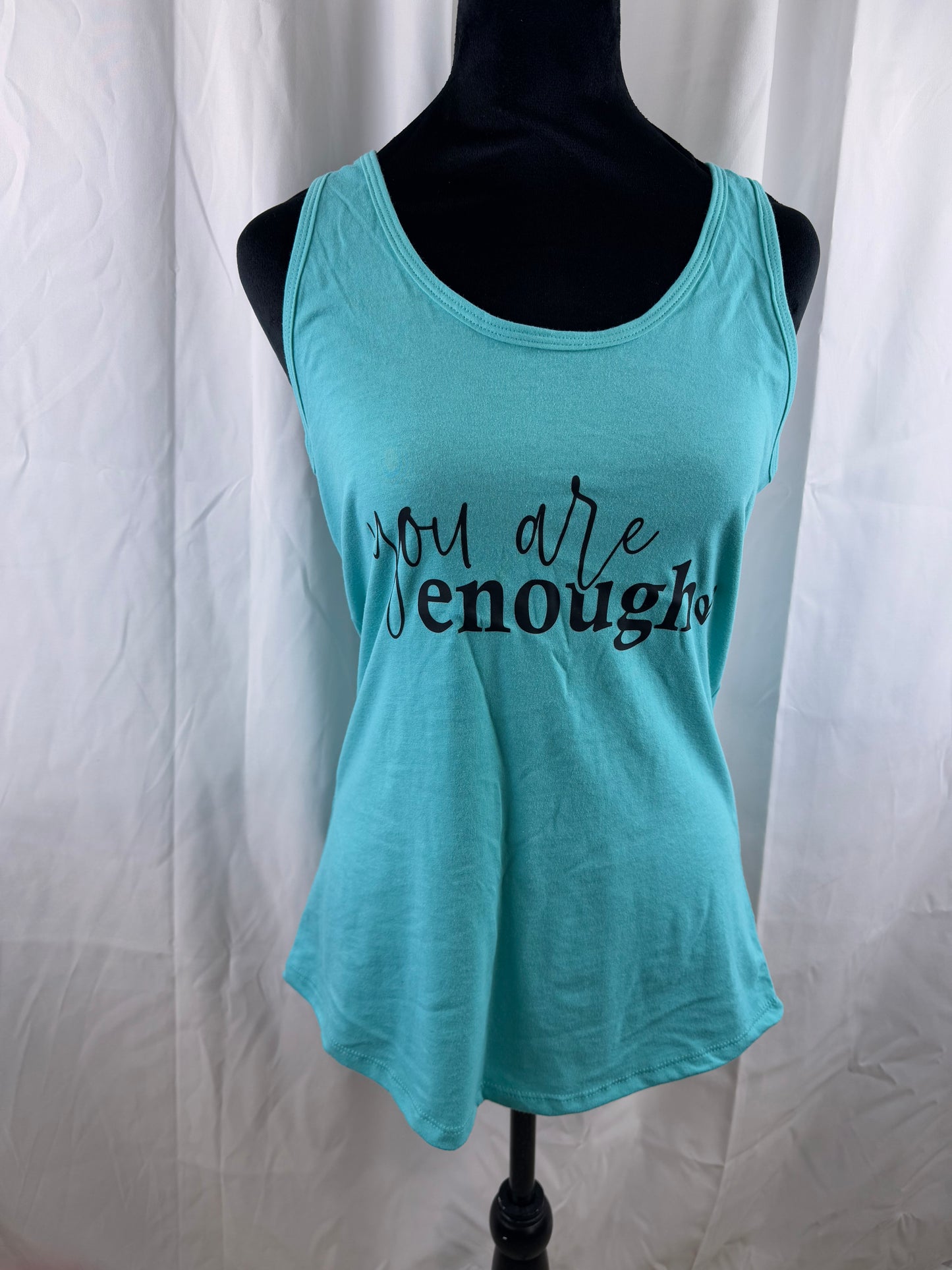 You Are Enough Motivational Racerback Workout Tank Top