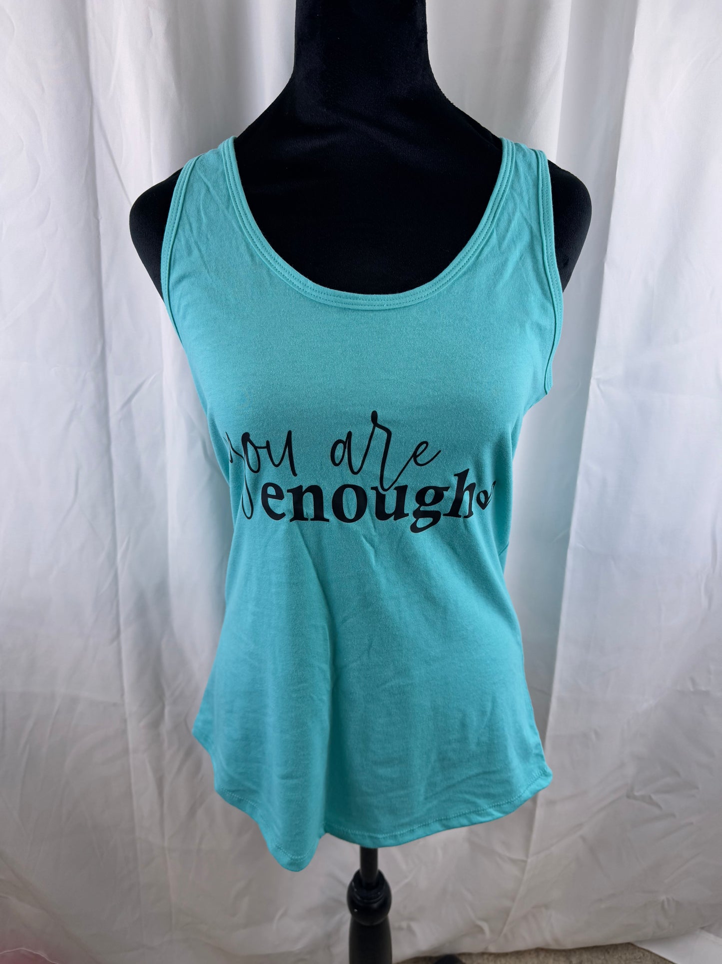 You Are Enough Motivational Racerback Workout Tank Top