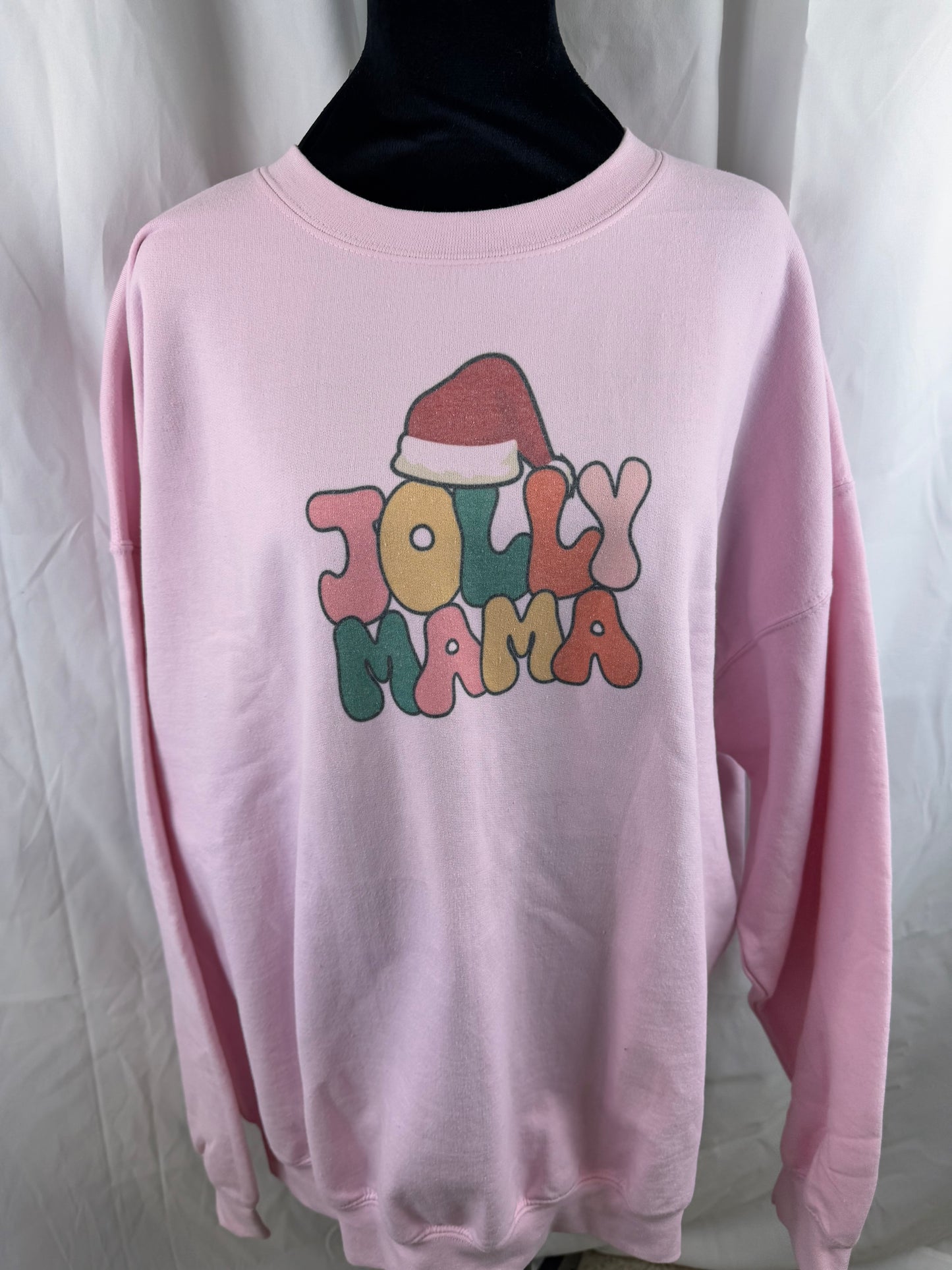 Jolly Mama Holiday Sweatshirt, Sublimated Christmas Shirt