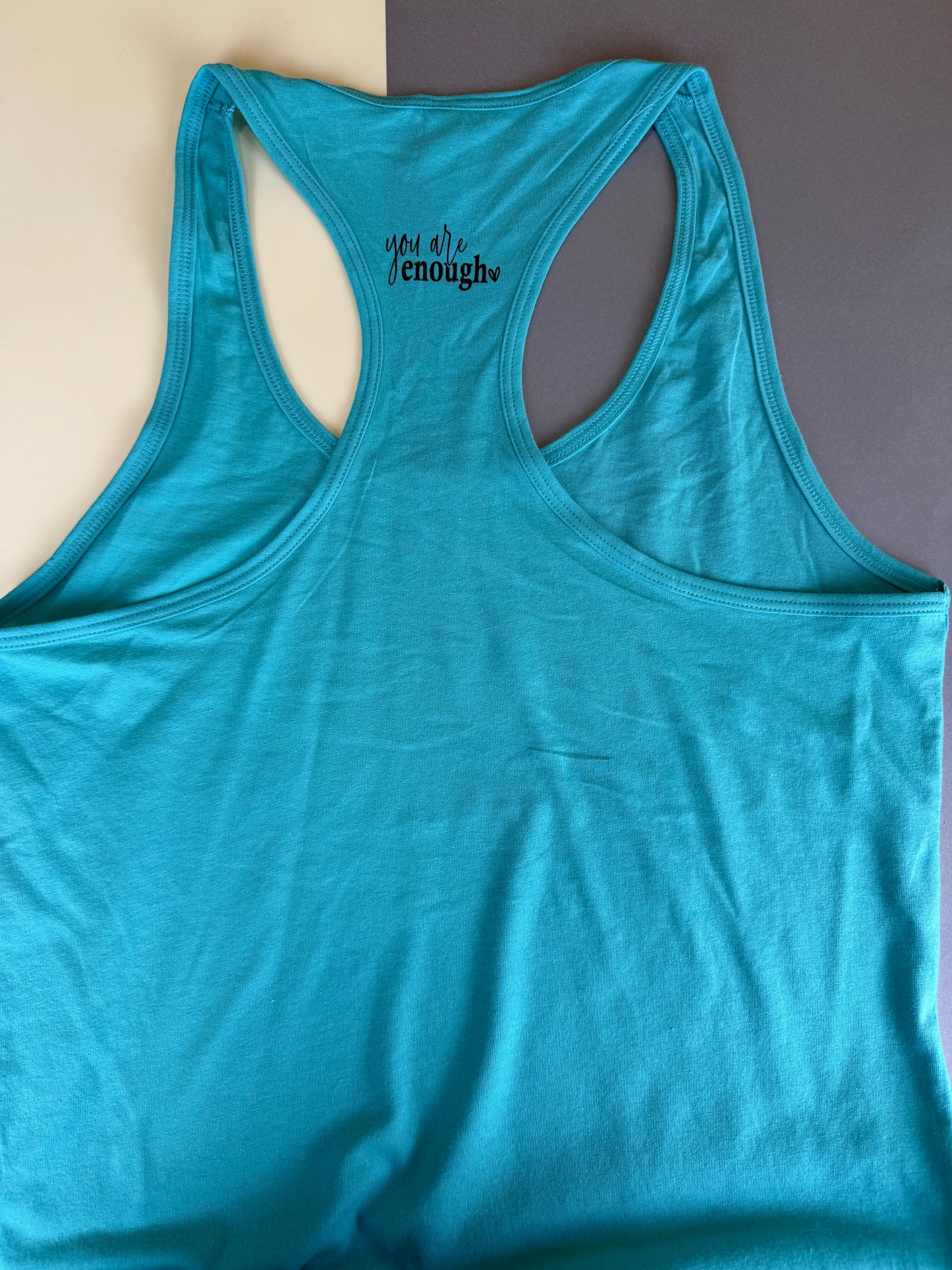 You Are Enough Motivational Racerback Workout Tank Top