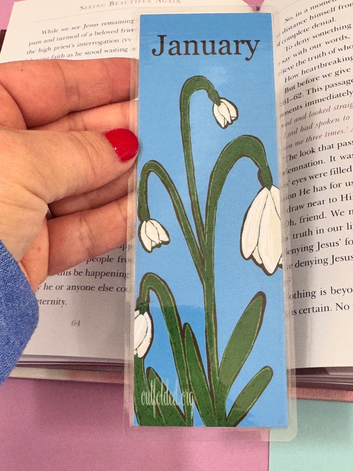 January Monthly Bookmarks, January Birth Flower - Snowdrops, Building A Snowman, Book Tropes - Winter Edition