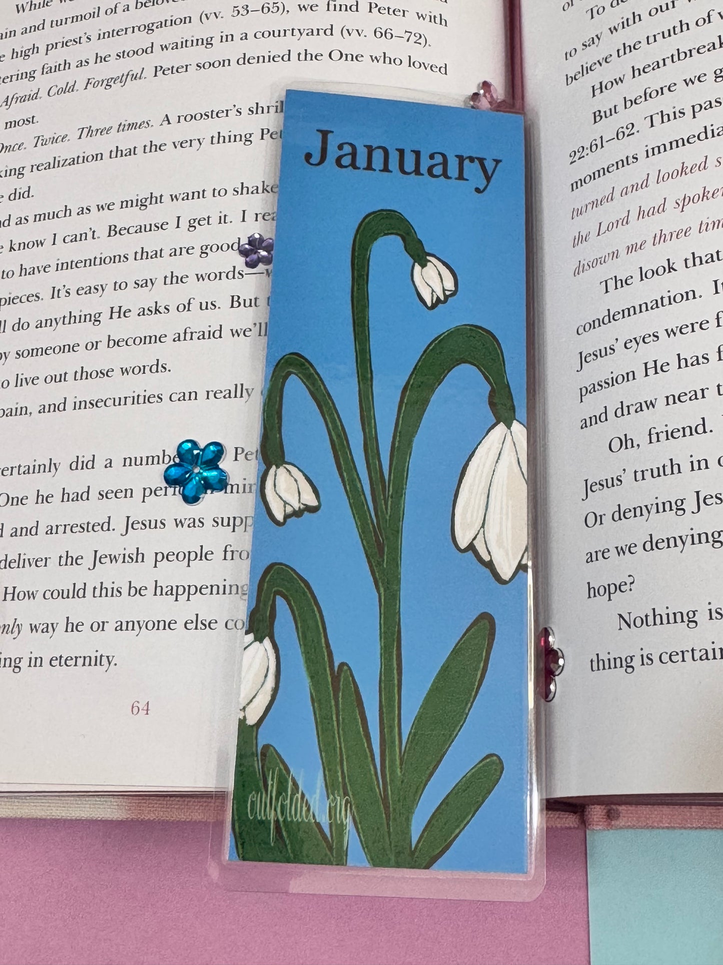 January Monthly Bookmarks, January Birth Flower - Snowdrops, Building A Snowman, Book Tropes - Winter Edition
