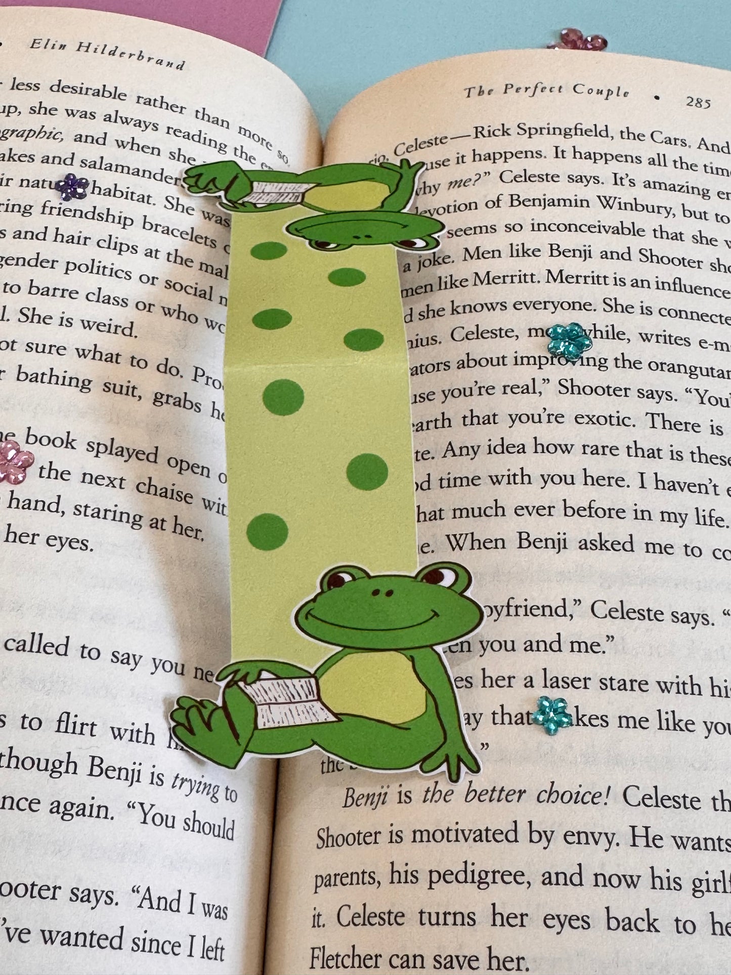 Cute Frog Reading Magnetic Bookmark For Readers
