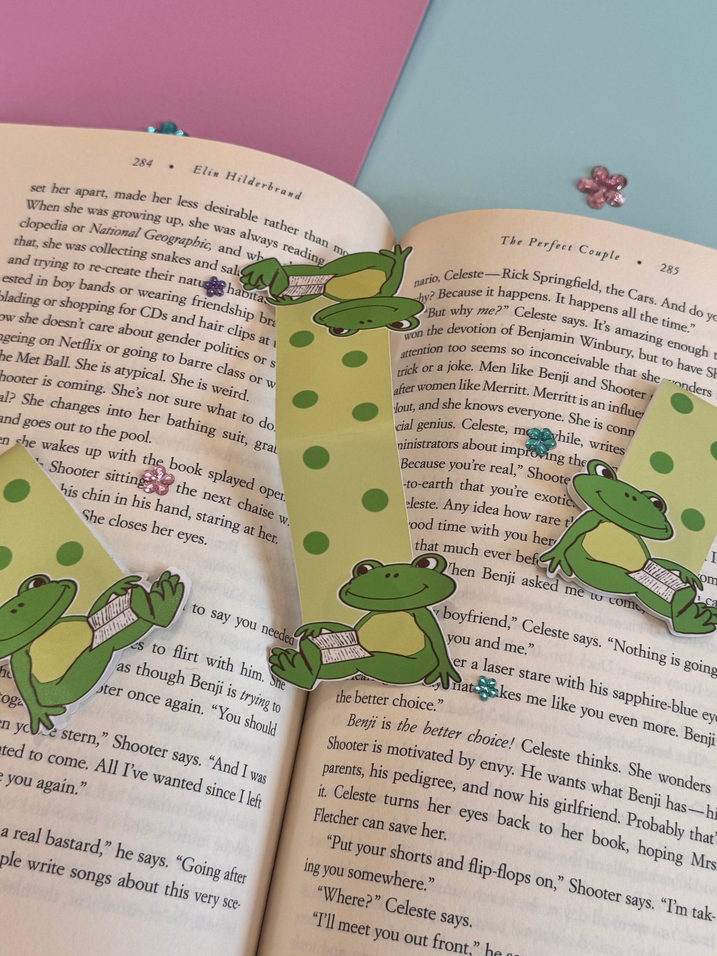 Cute Frog Reading Magnetic Bookmark For Readers
