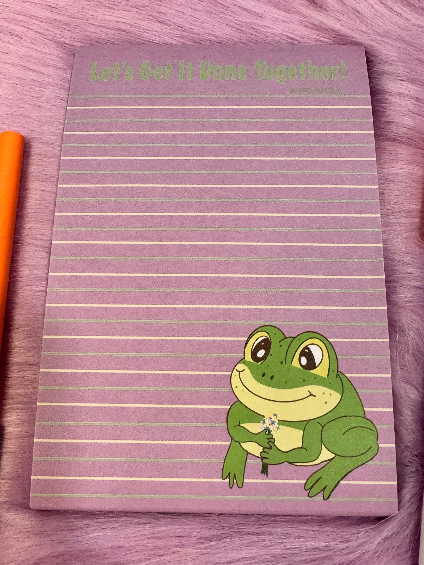 Notepads With Cute Designs, Frogs on Stationery, Make A Plan, Planner, List Maker, Organization, Get It Done, Cute Character, 4x6, Flowers
