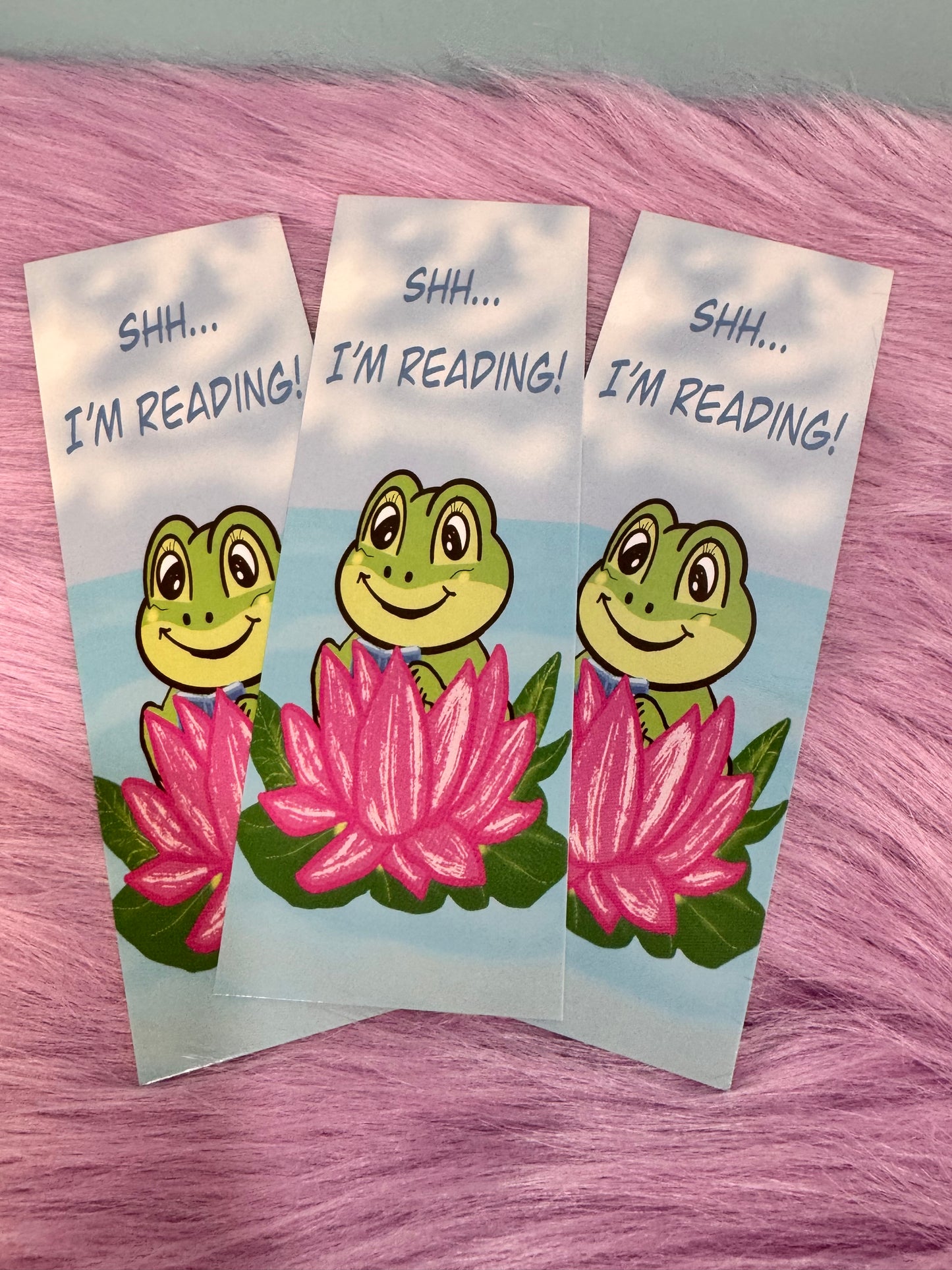 Froggy bookmark with a cute frog couple, gorgeous flower cart with flowers for sale