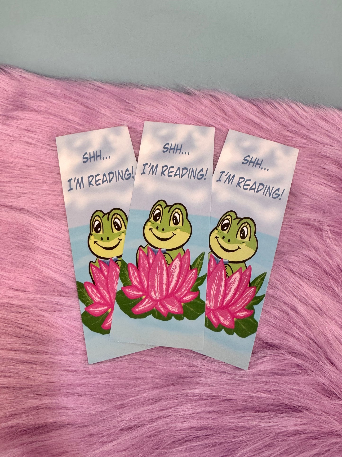 Froggy bookmark with a cute frog couple, gorgeous flower cart with flowers for sale
