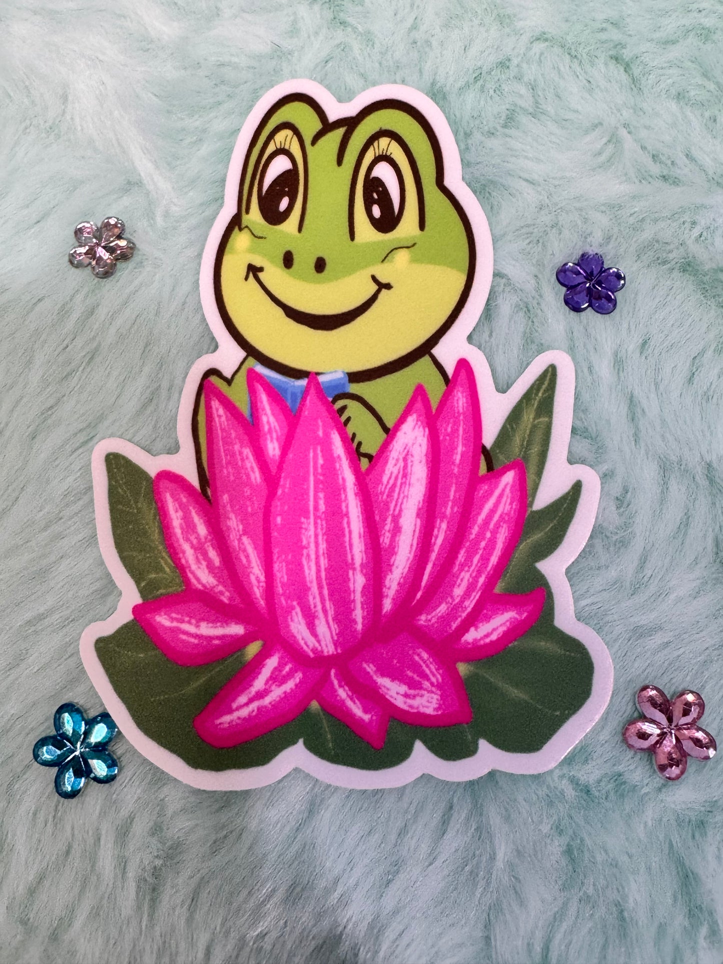 Frog Reading In A Lily Pad Sticker, Frog Who Loves Books, Waterproof Water Bottle Decor, Frog Theme Kindle Decoration, Vinyl Sticker