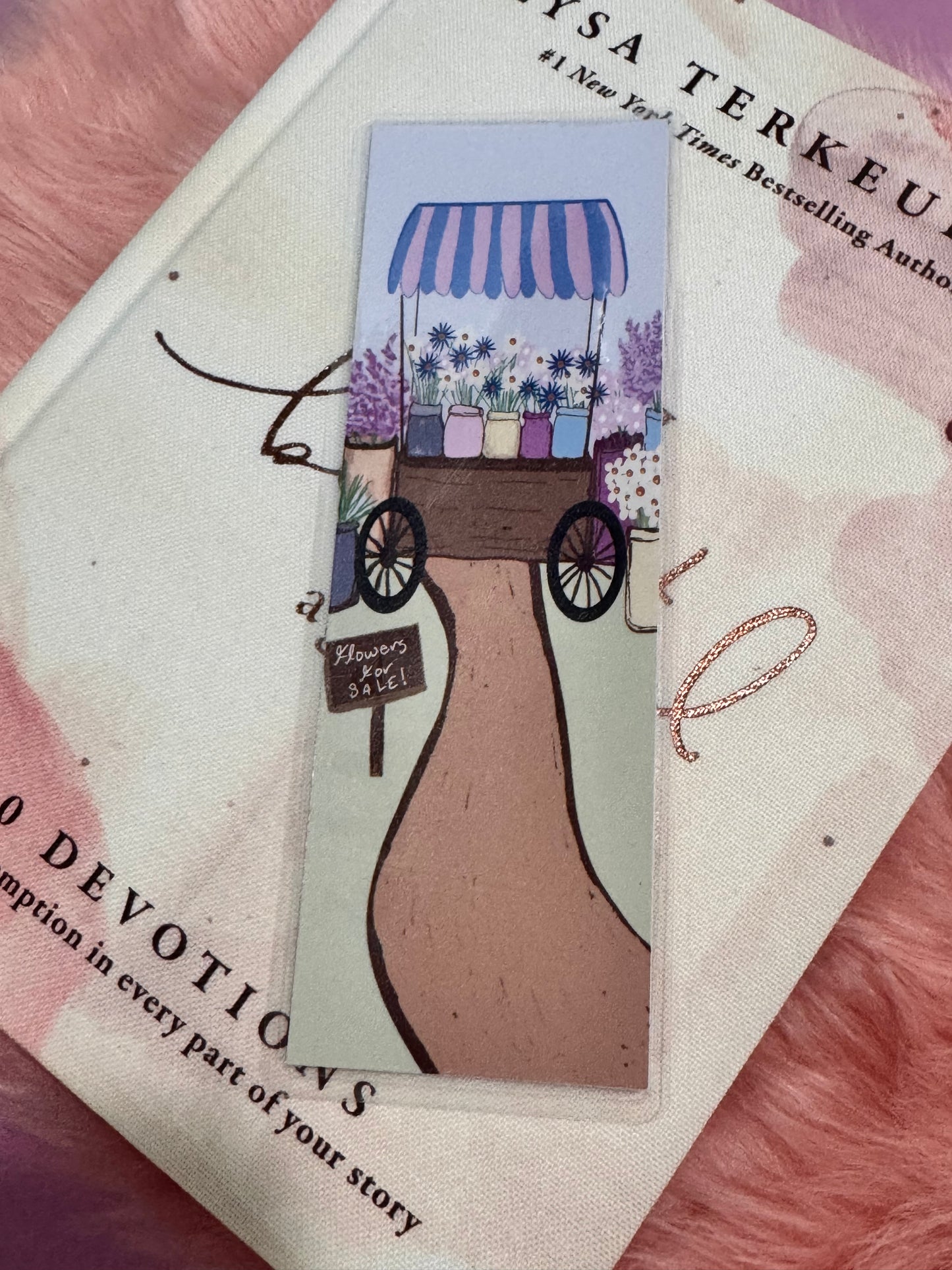 Bookmarks For Spring, Flower Lover Page Saver, Flower Card Hand Drawn, Spring Flowers For Sale, Floral Bookmark, Handmade Literary Gift