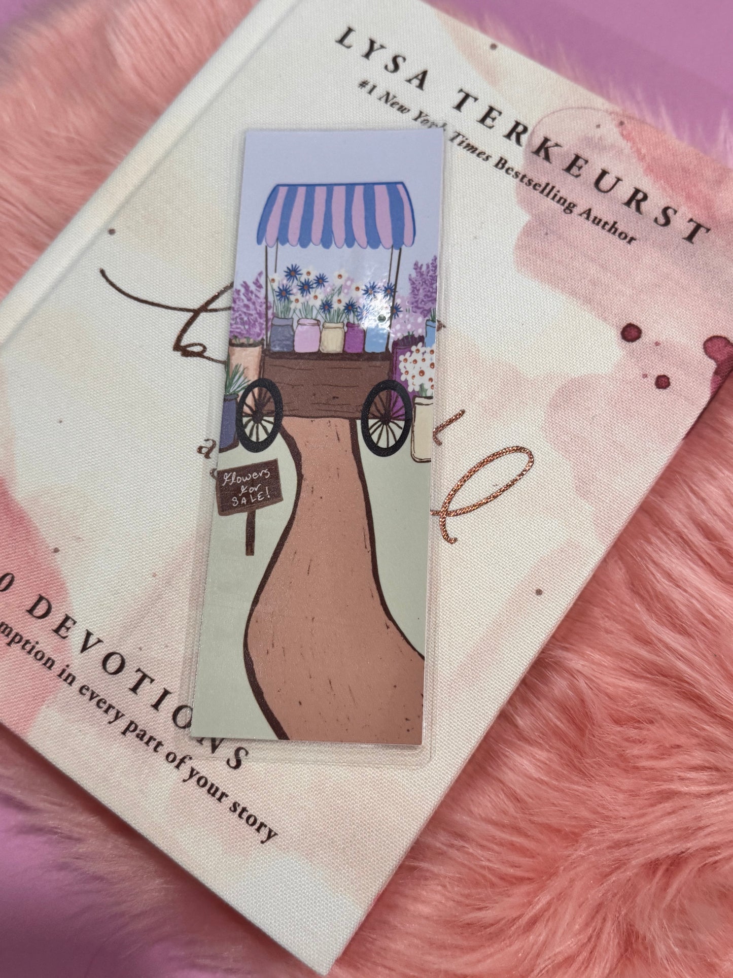 Bookmarks For Spring, Flower Lover Page Saver, Flower Card Hand Drawn, Spring Flowers For Sale, Floral Bookmark, Handmade Literary Gift