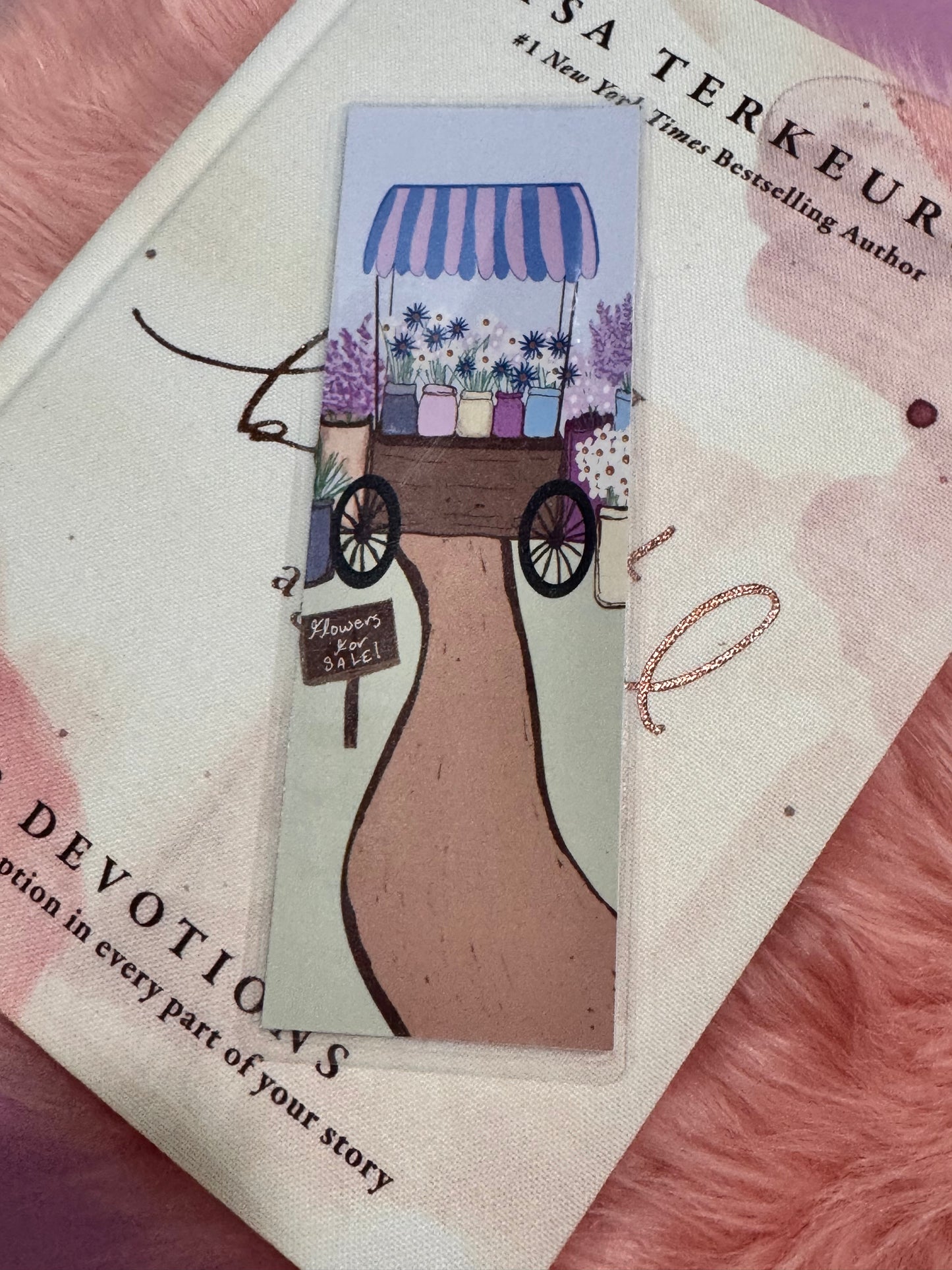 Bookmarks For Spring, Flower Lover Page Saver, Flower Card Hand Drawn, Spring Flowers For Sale, Floral Bookmark, Handmade Literary Gift