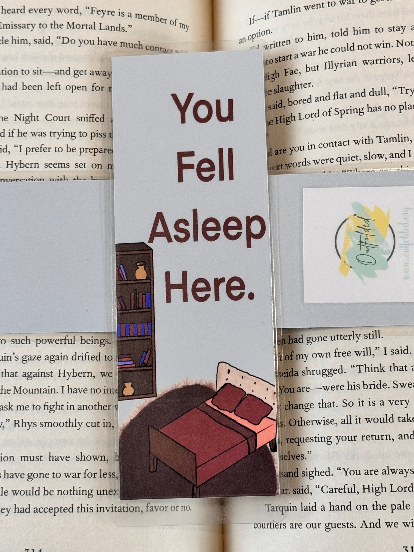 You Fell Asleep Here Laminated Bookmark
