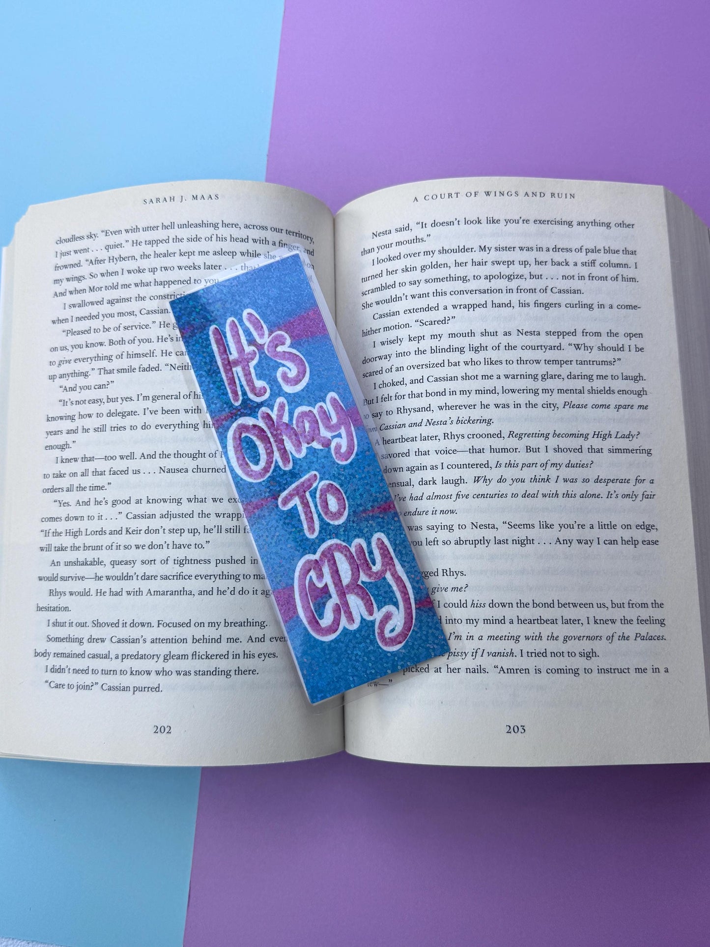 It's Okay To Cry Bookmark For Readers- Holographic Bookmark