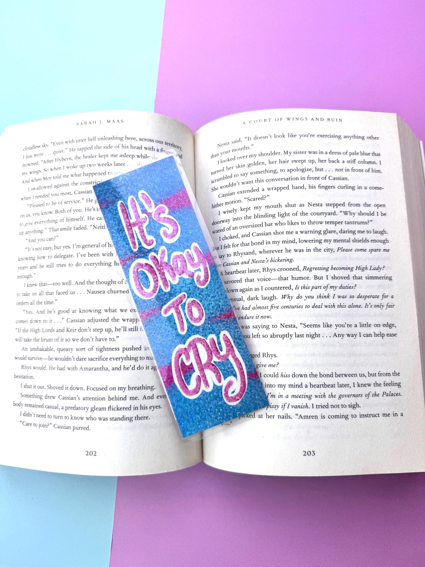 It's Okay To Cry Bookmark For Readers- Holographic Bookmark